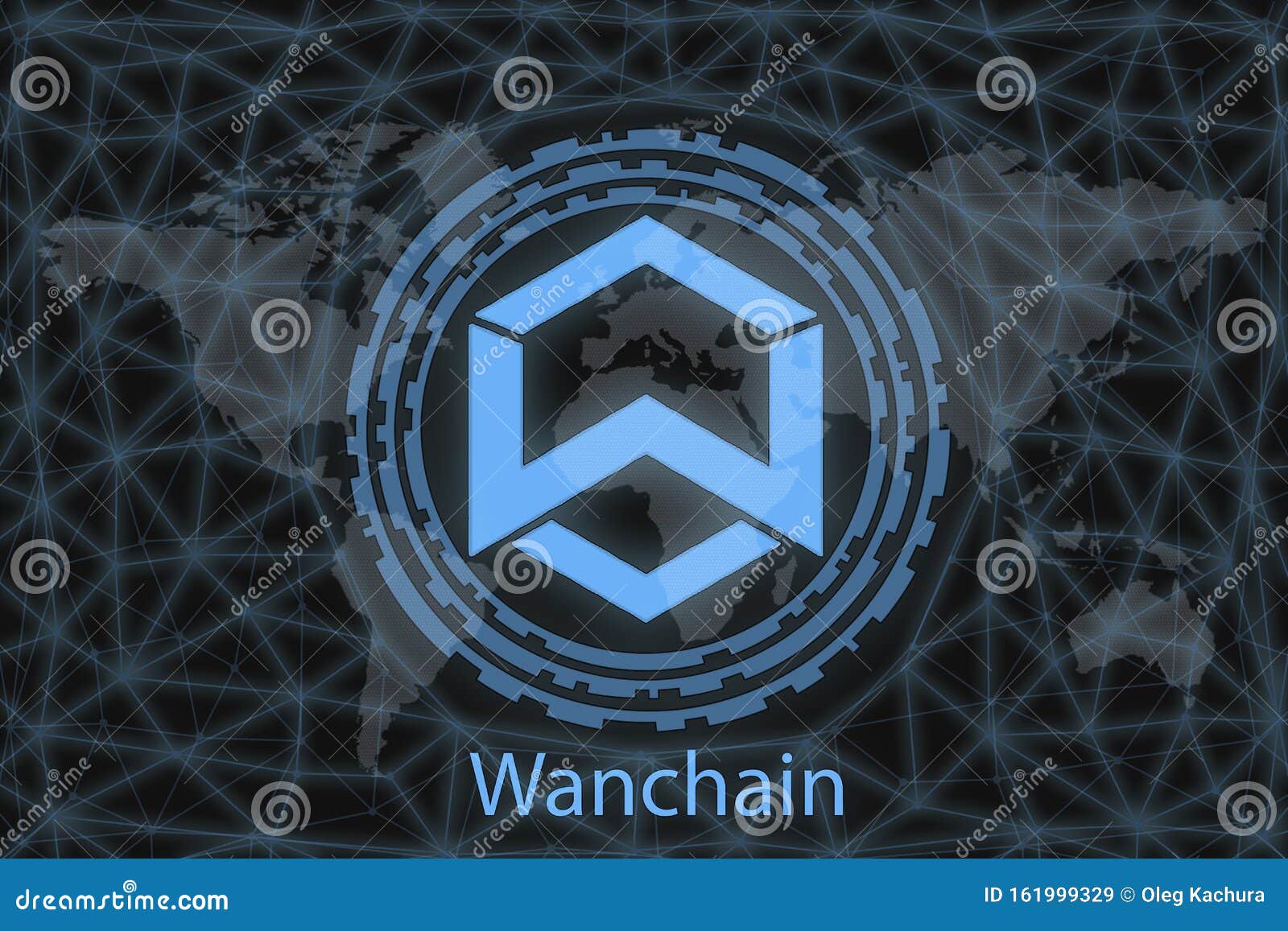 Wanchain WAN Abstract Cryptocurrency. with a Dark Background and a World  Map Stock Illustration - Illustration of cryptocurrency, bitcoin: 161999329