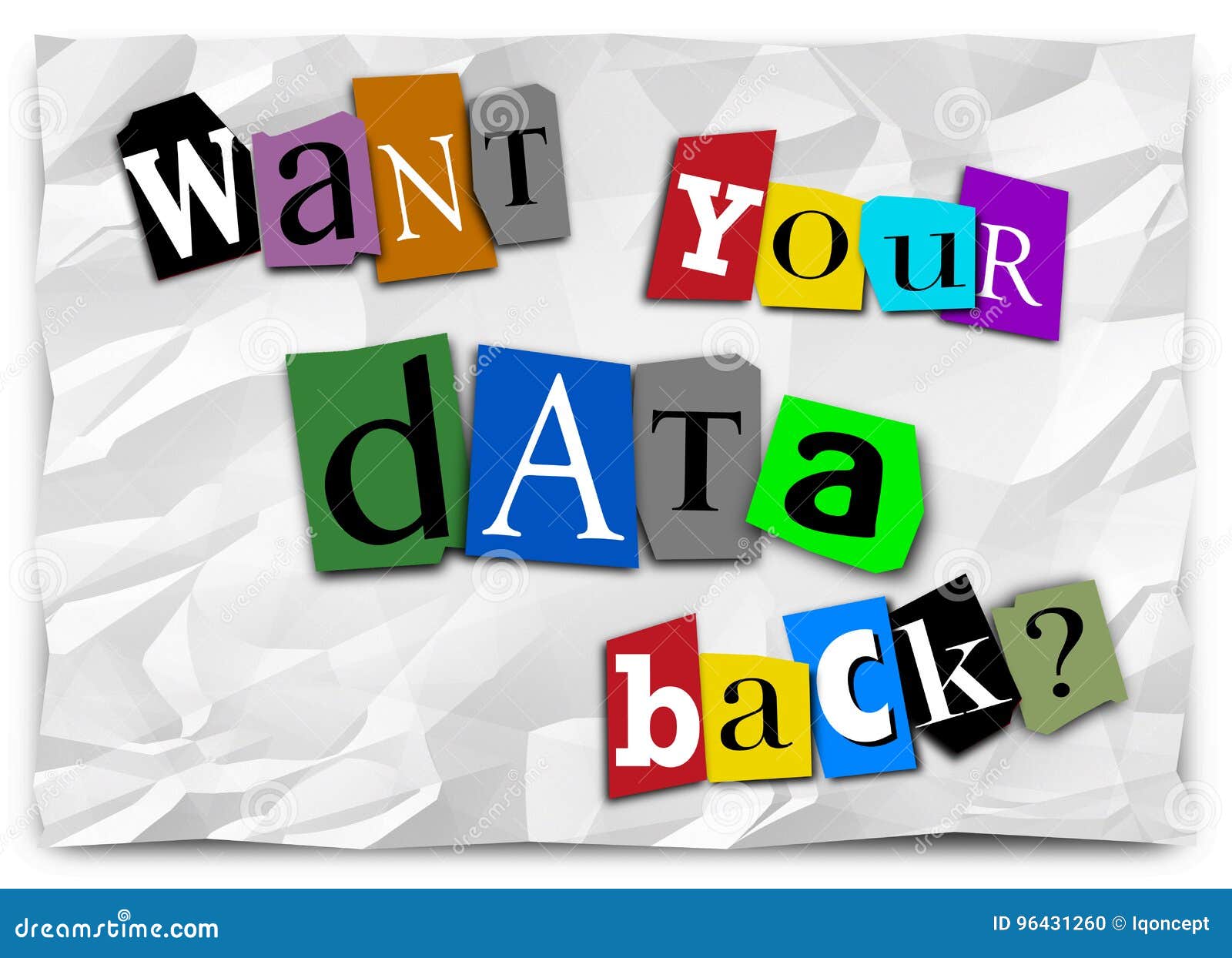 want your data back ransom note hacked ransomware 3d 