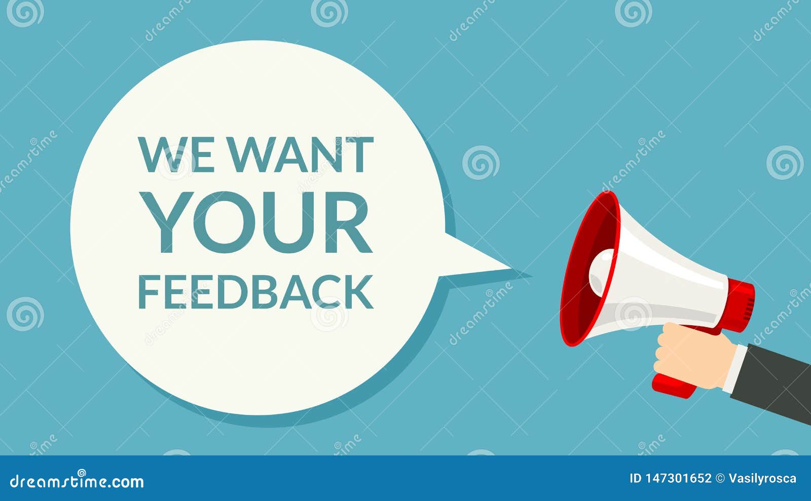 we want your feedback. survey opinion service. attention magephone client customer feedback concept