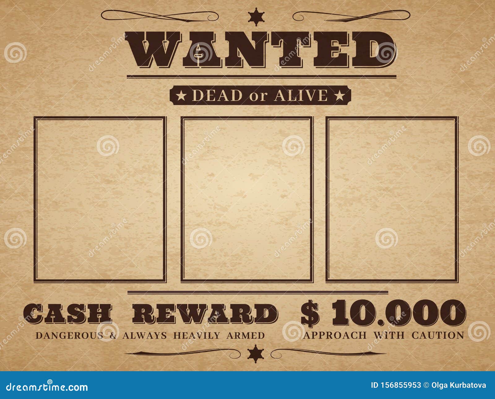 wanted cowboy poster. paper vintage texture distressed wild west western grunge frames with notice  blank template