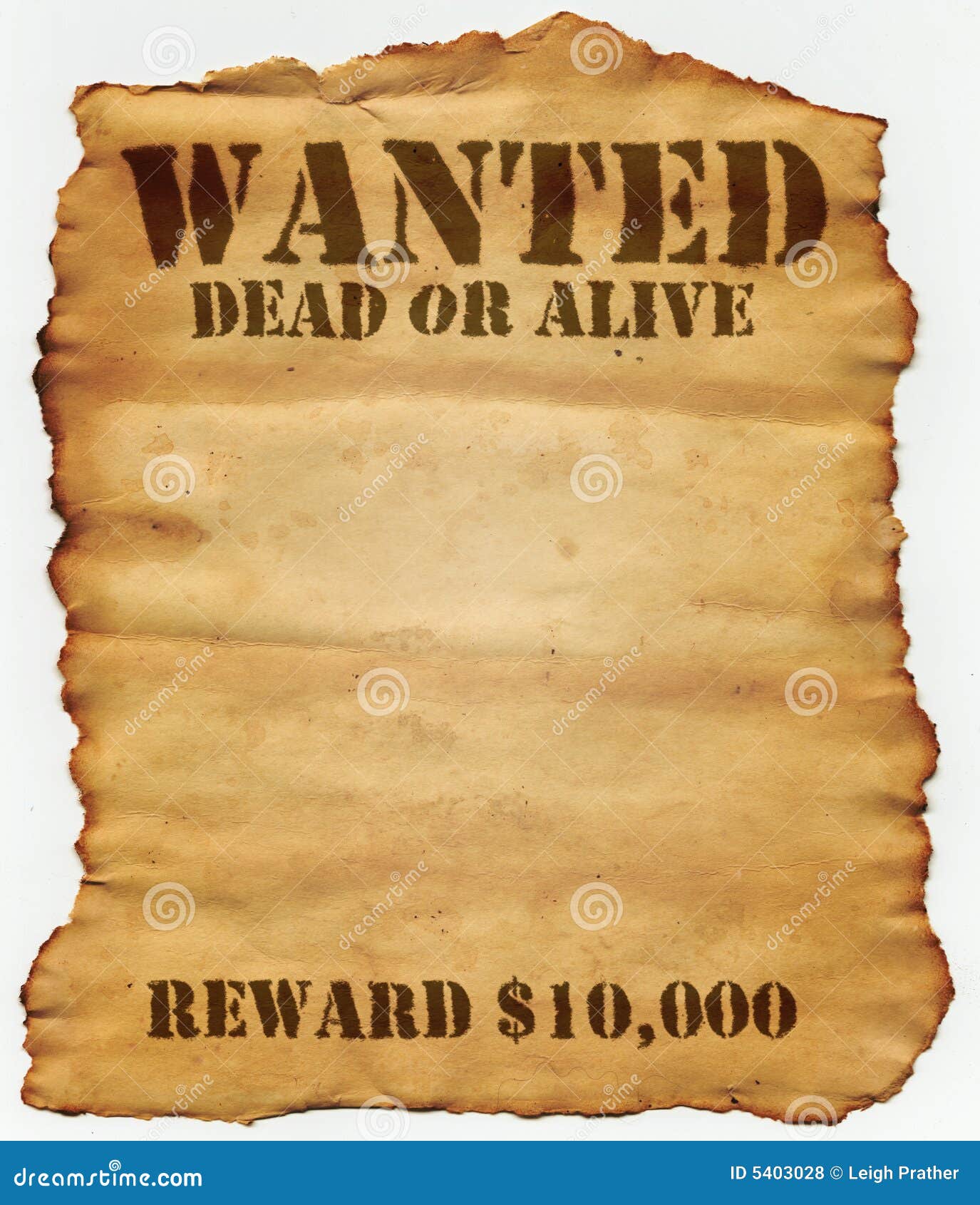 Wanted Dead Or Alive Royalty Free Stock Photos - Image: 5403028