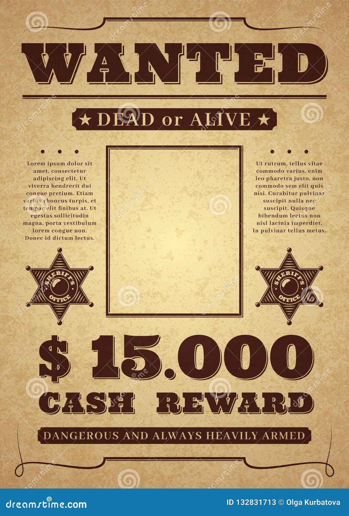 old west wanted poster template