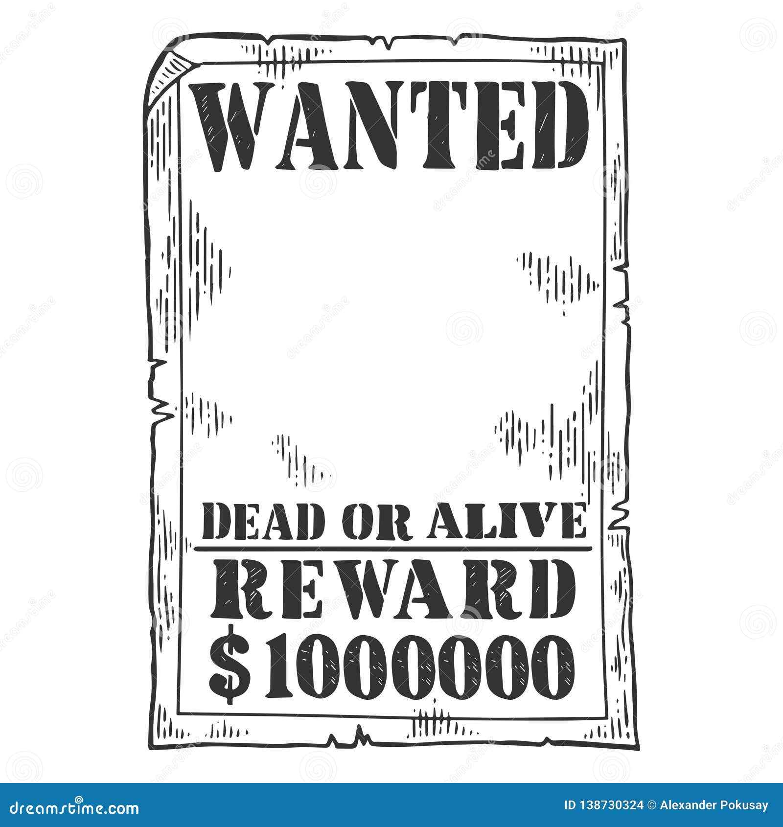 wanted reward poster template