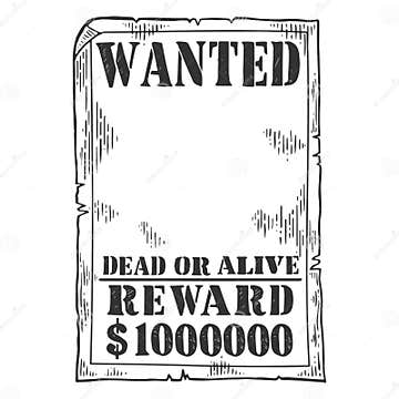 Wanted Poster Template Engraving Vector Stock Vector - Illustration of ...