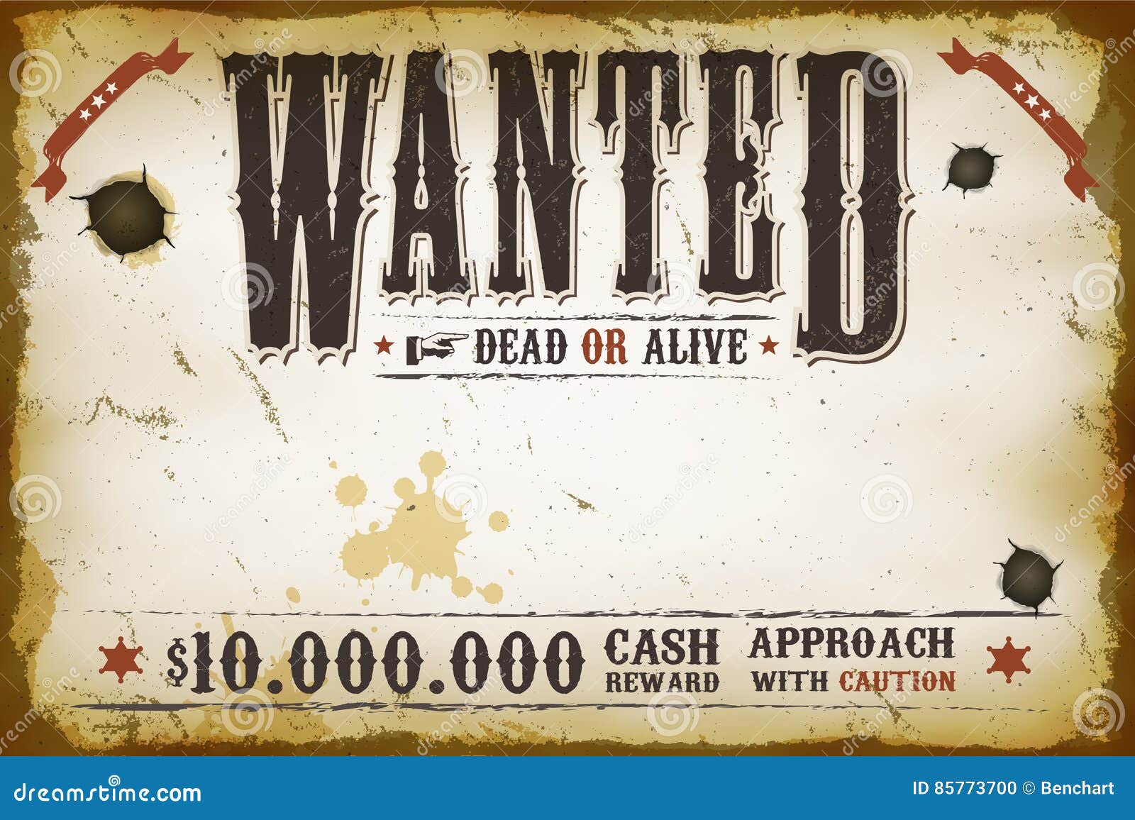 Wanted Dead Or Alive Vintage Western Poster -Metal Sign For Indoor or  Outdoor