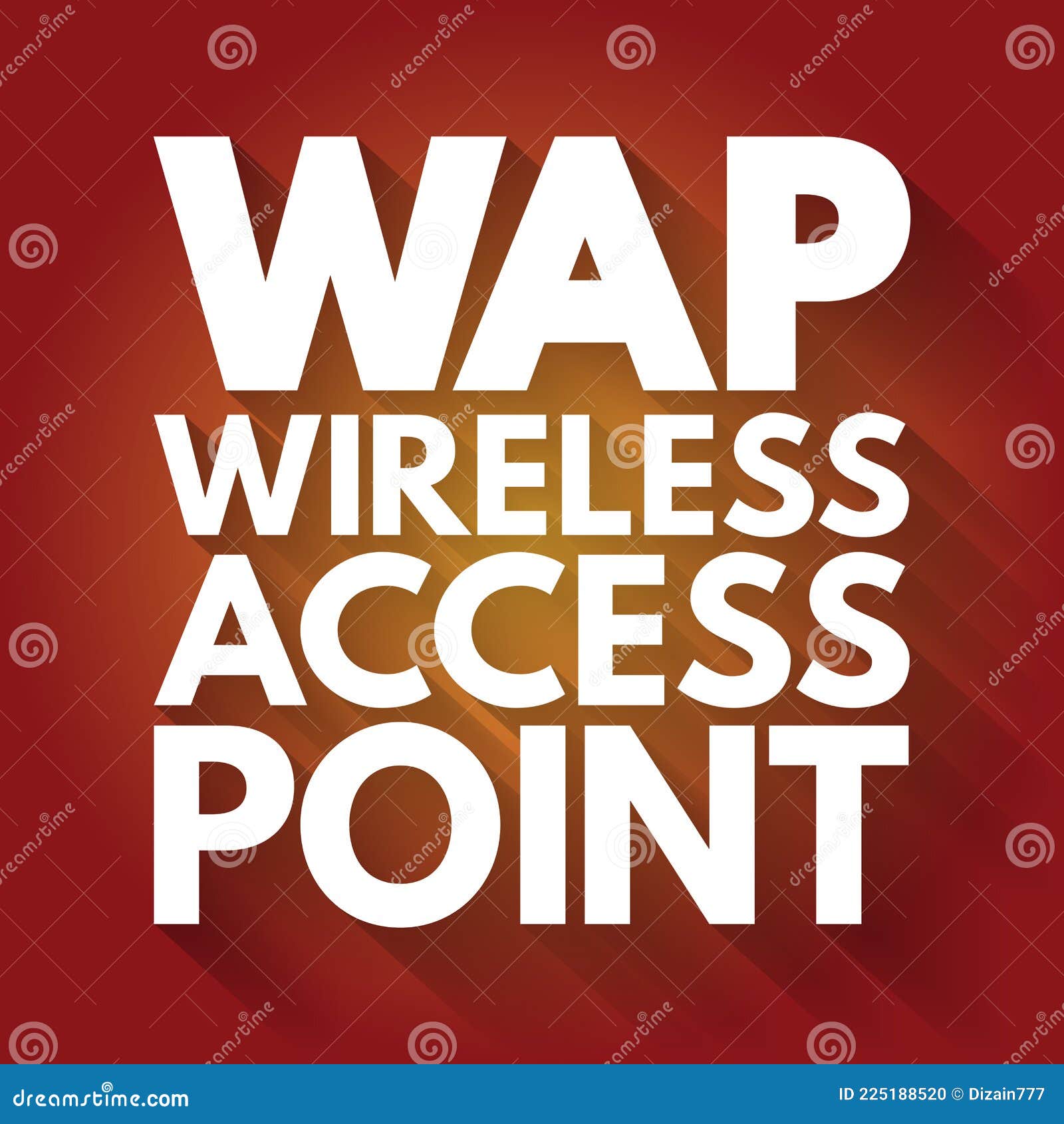 WAP Wireless Access Point Acronym, Technology Concept Background