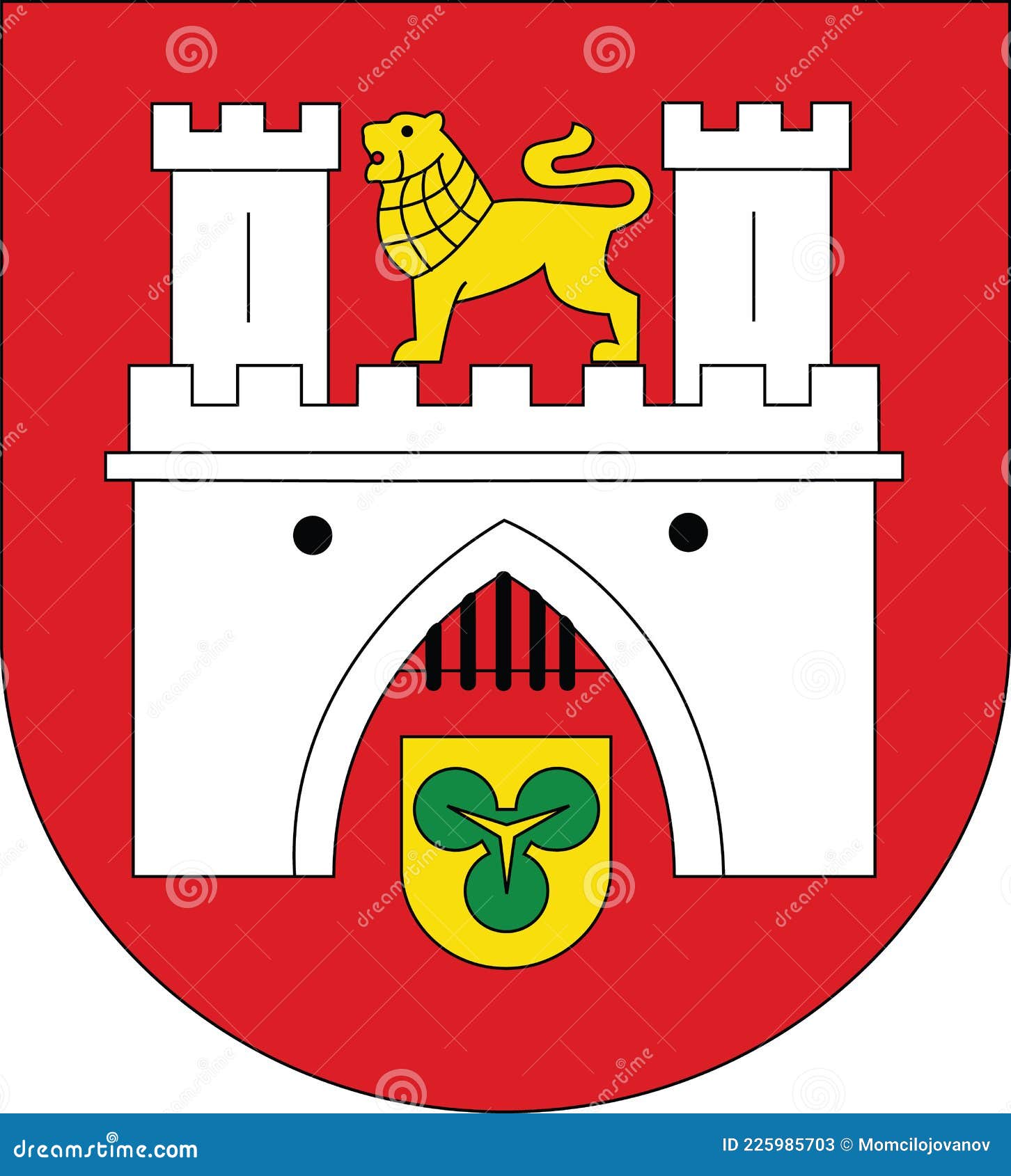 Wappen Von Hannover Deutschland Vektor Abbildung Illustration von