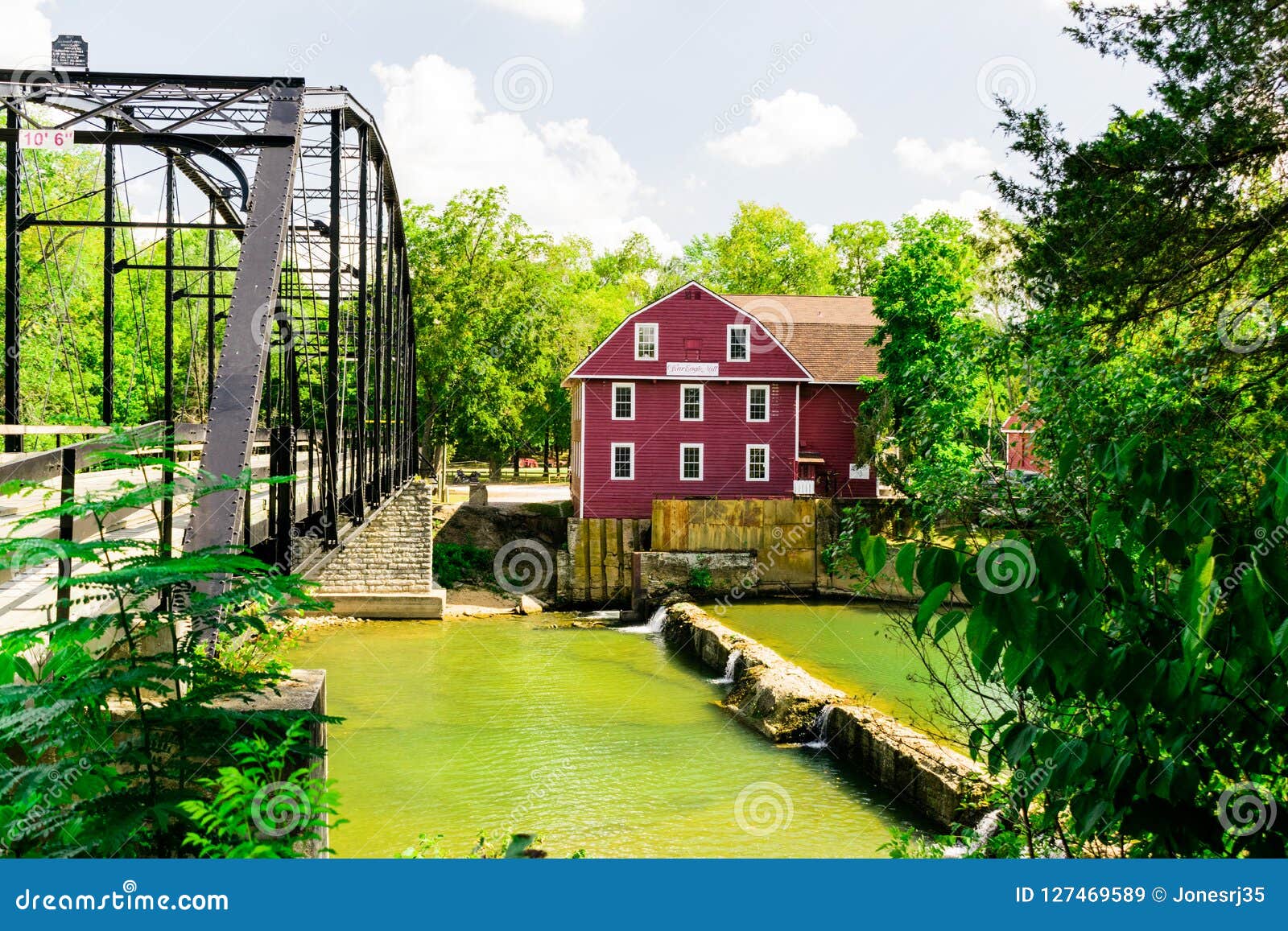 War Eagle Mill and War Eagle Bridge on the War Eagle River in Rogers