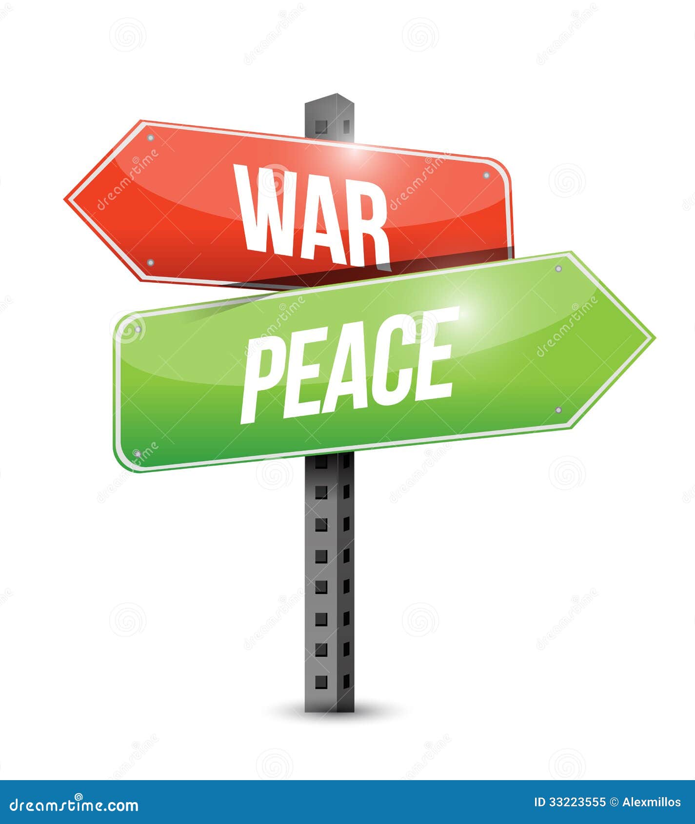 War And Peace Road Sign Illustration Royalty Free Stock Photo Image