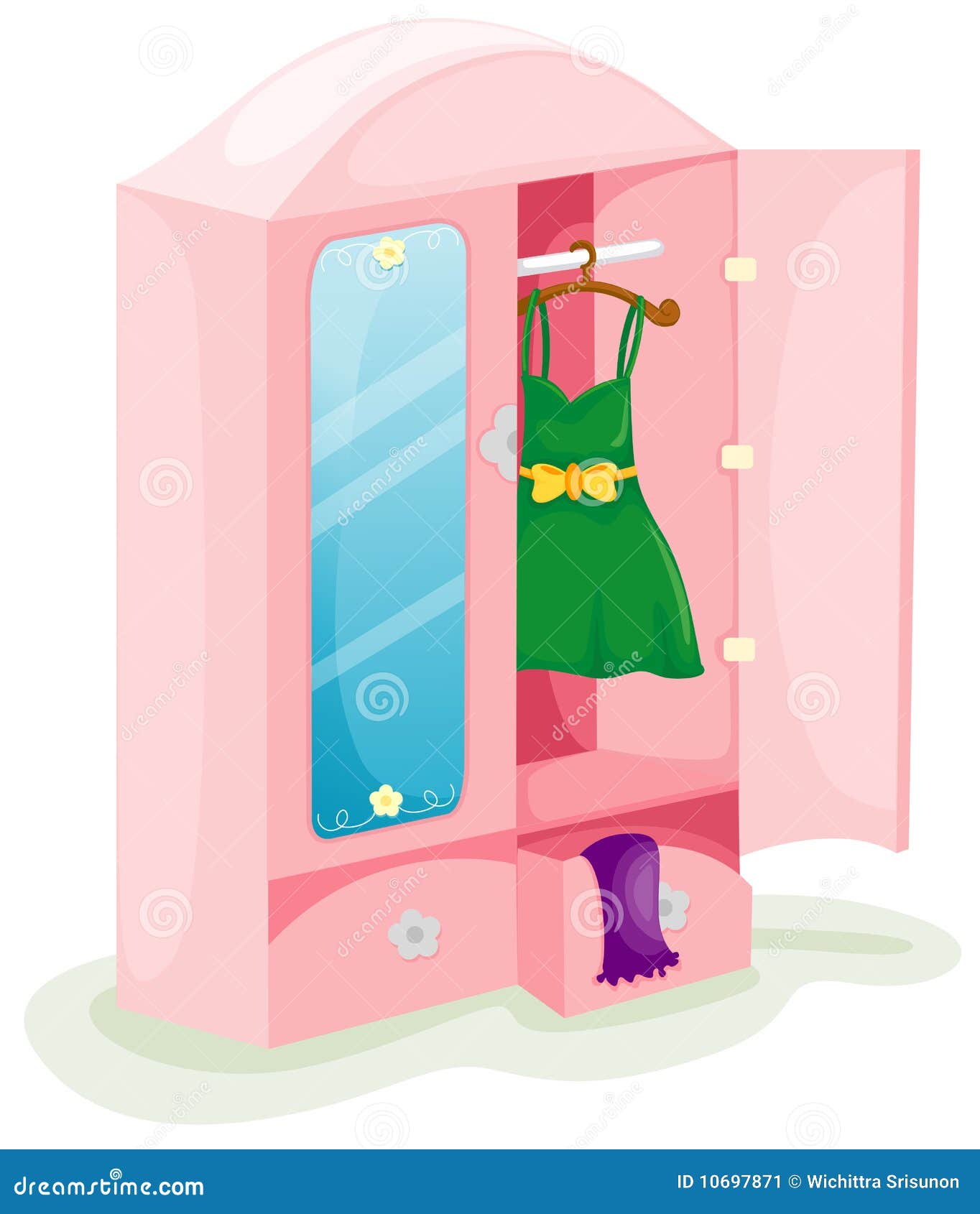 Wardrobe stock illustration. Illustration of cabinet - 10697871