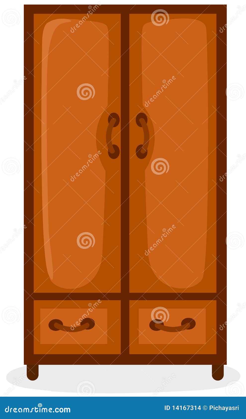 Wardrobe stock vector. Illustration of domestic, bedroom - 14167314