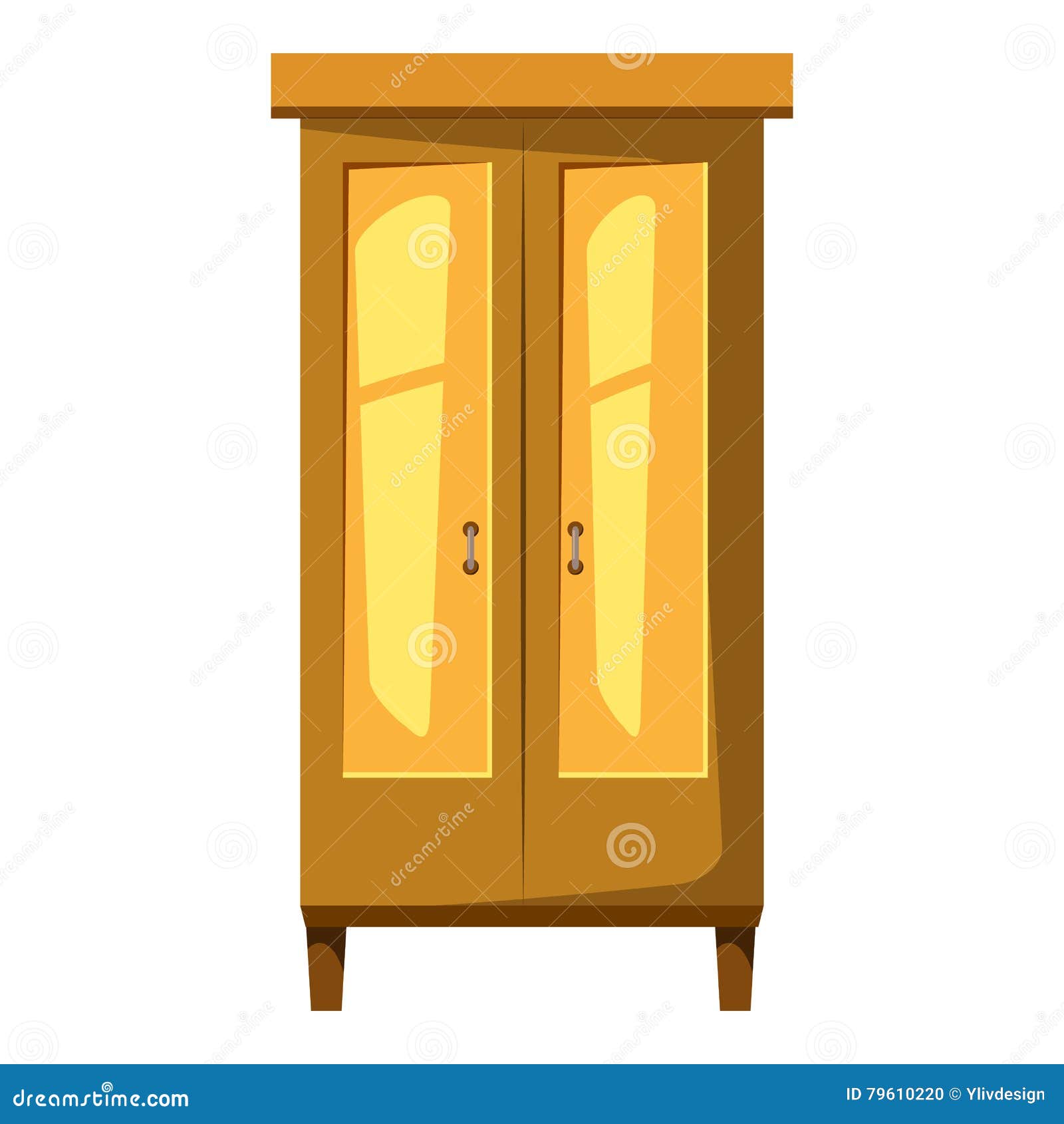 Wardrobe for Clothes Icon, Cartoon Style Stock Vector - Illustration of ...