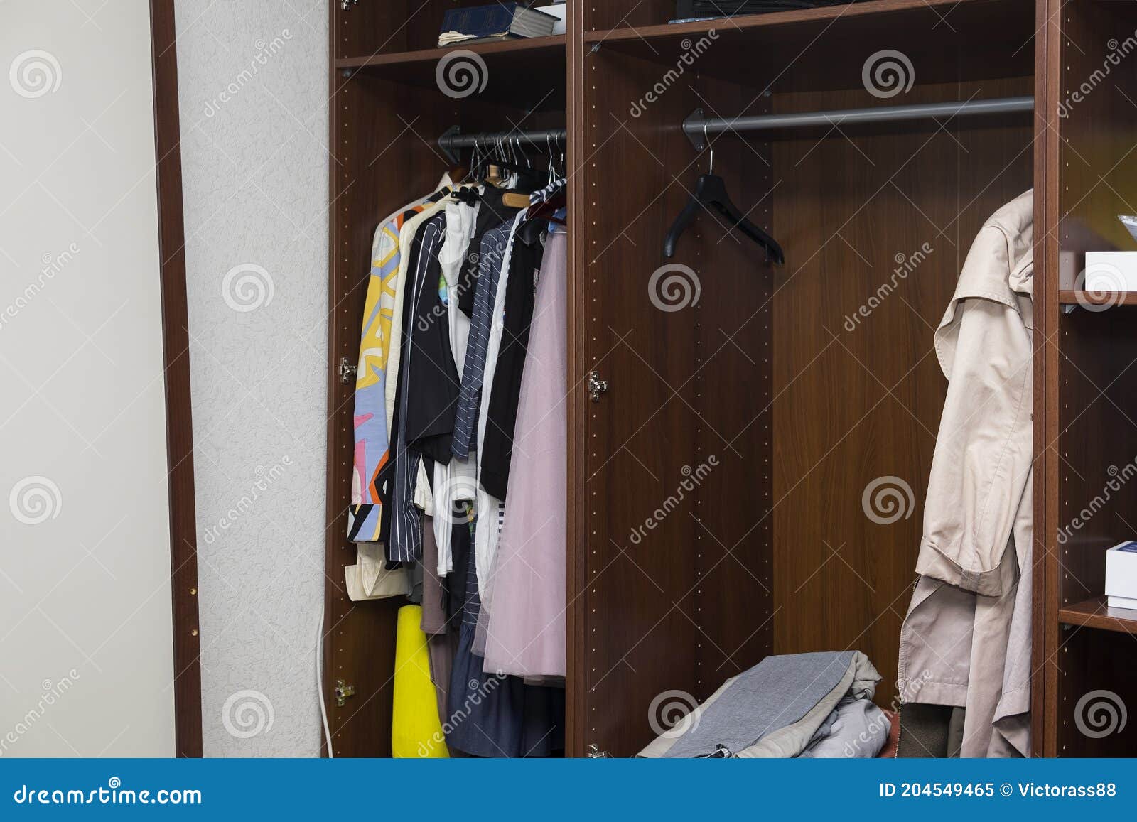 Wardrobe with Removed Doors Stock Image Image of clothes, room 204549465
