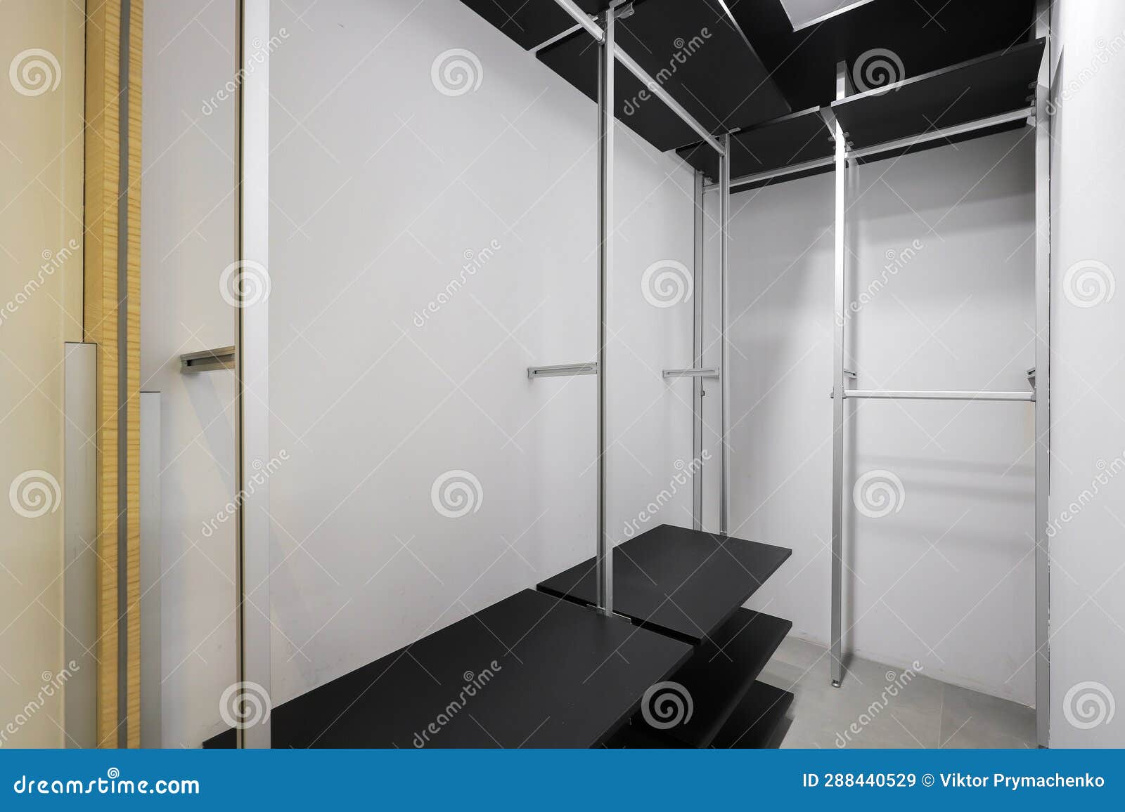 Wardrobe with Shelves in the Dressing Room Stock Image Image of large