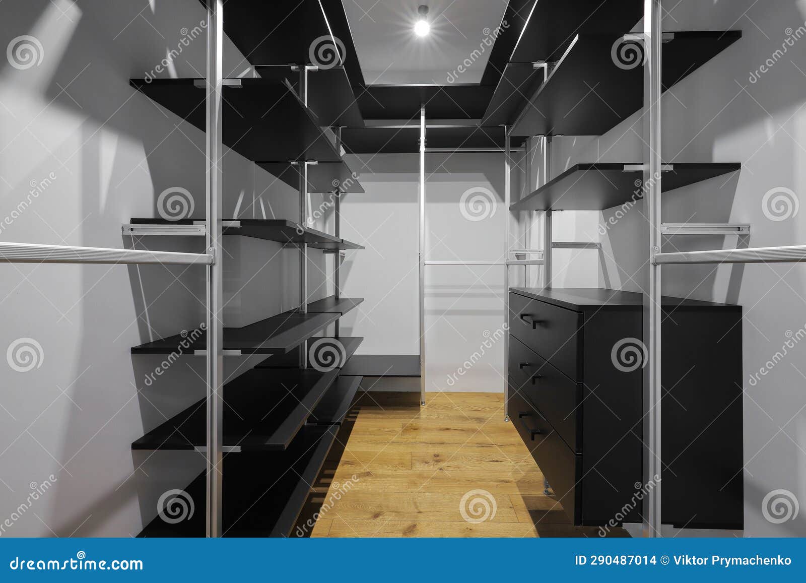 Wardrobe with Shelves in the Dressing Room Stock Photo Image of wood