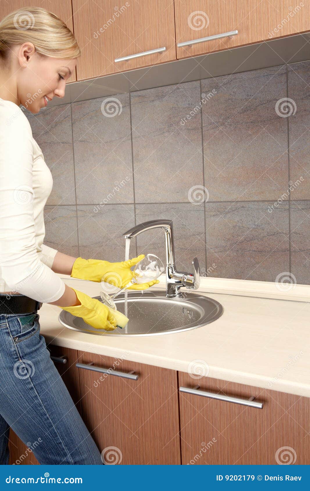 Ware washing stock image. Image of cheerful, counter, interior 9202179