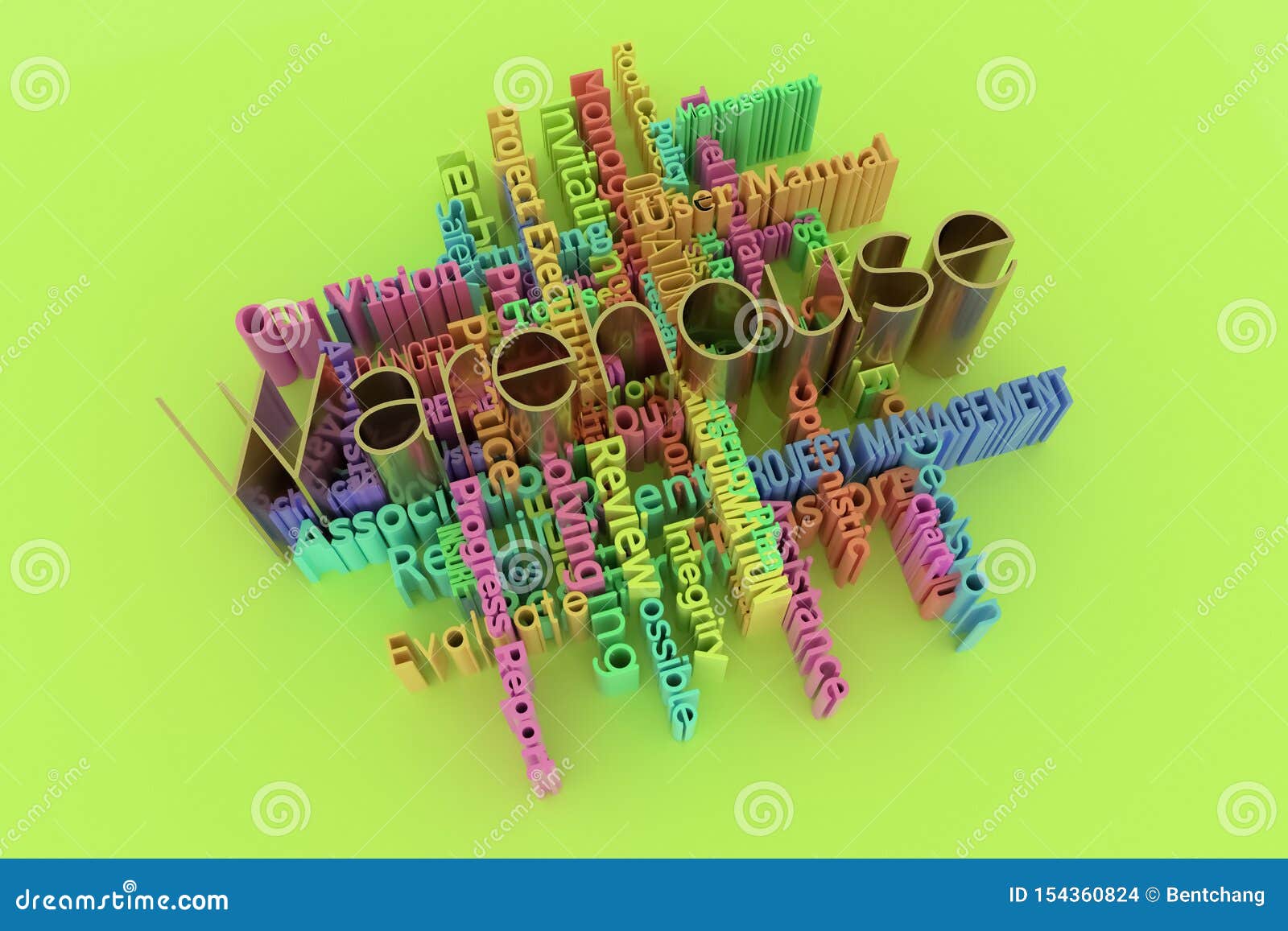 Warehouse, Business Keyword Words Cloud. for  Page, Graphic Design