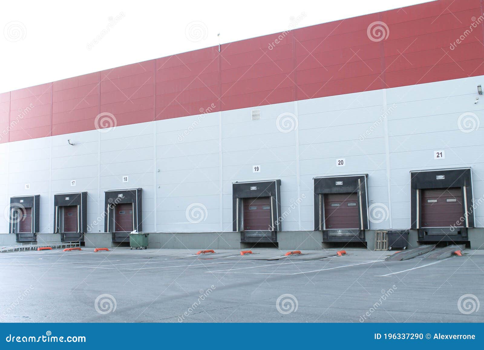 Warehouse Complex Outside with a Gate for Loading Goods into the Car