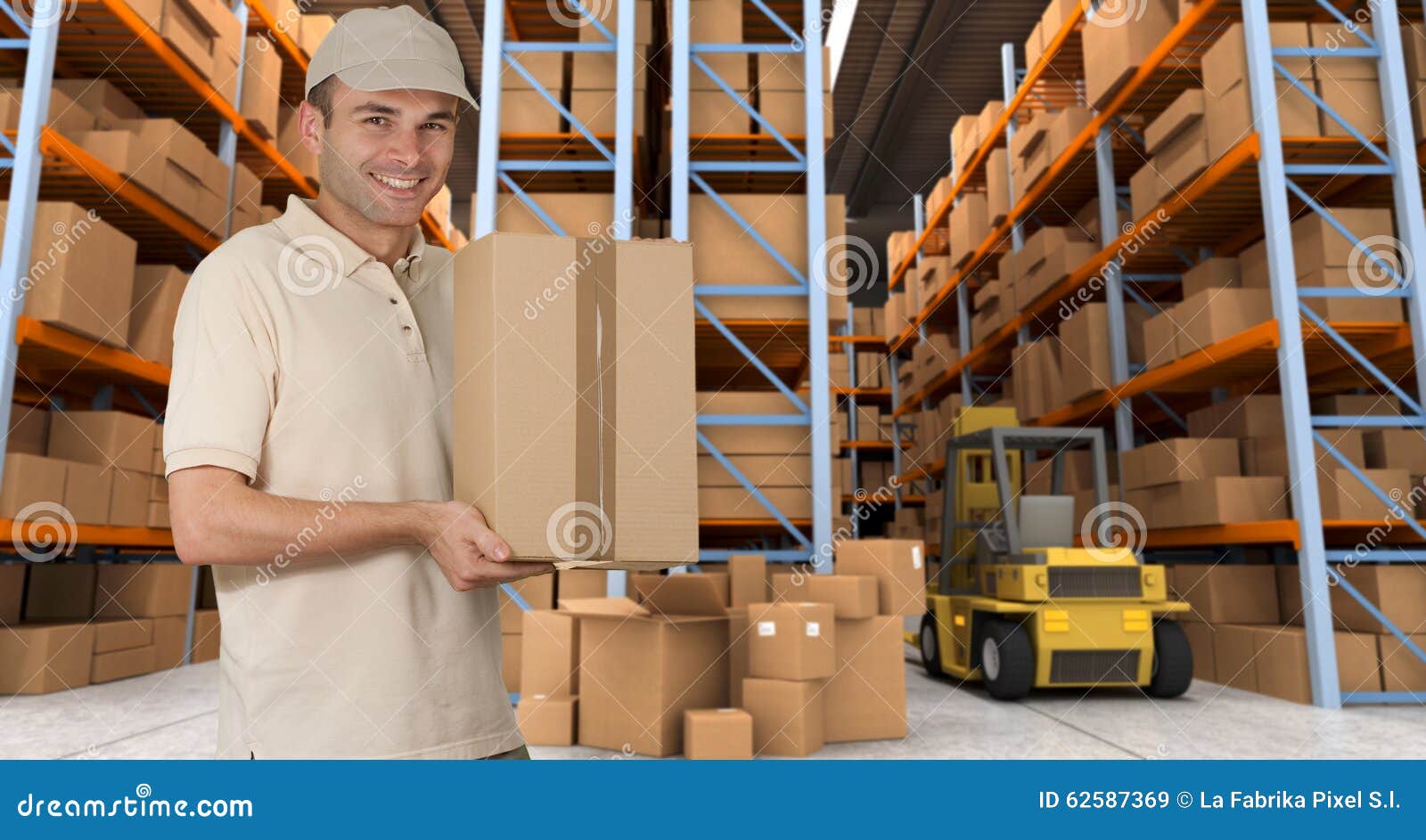 Warehouse delivery k stock image. Image of fork, messenger 62587369