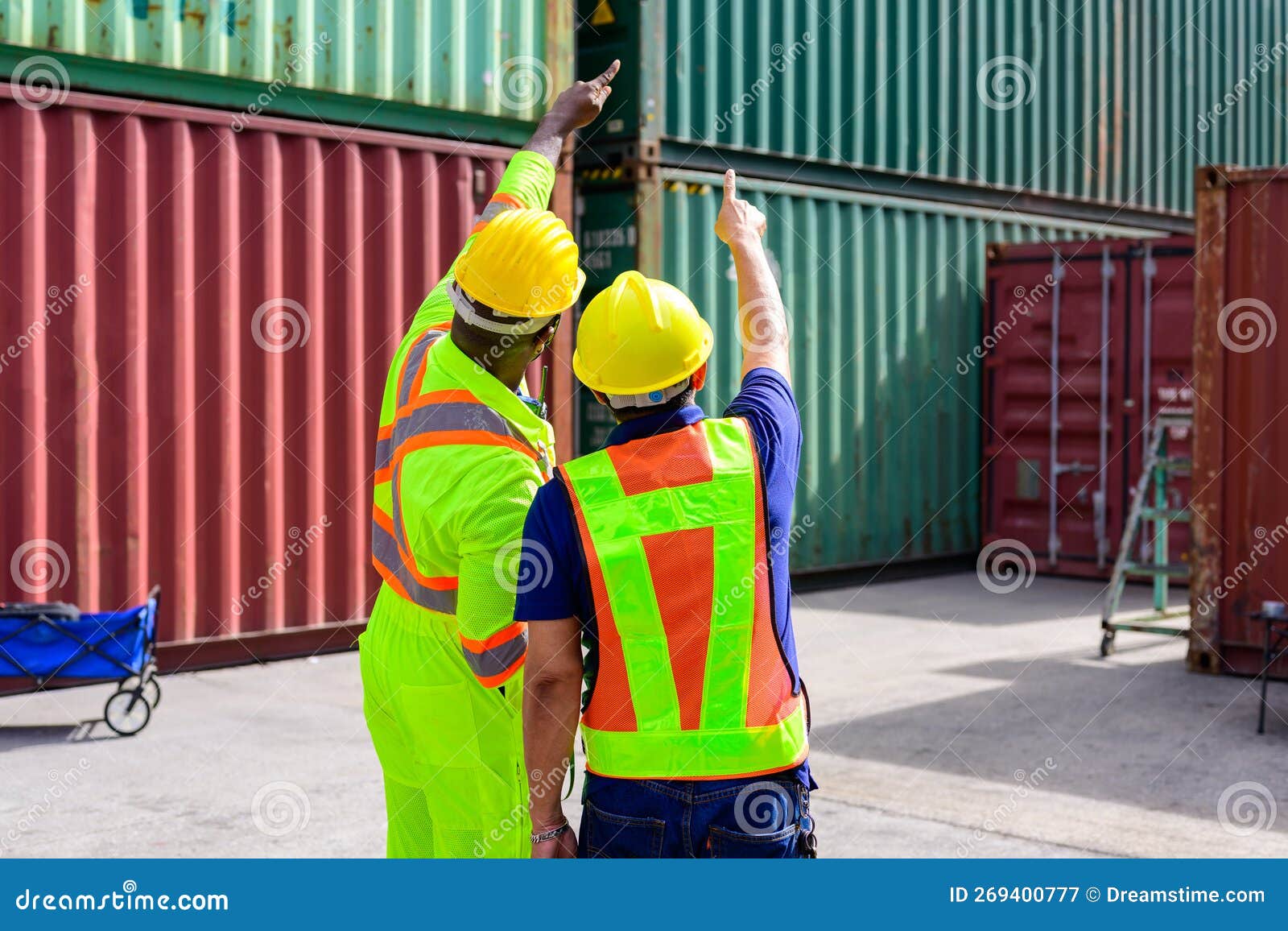 Warehouse Engineer Working at Container Yard Stock Image Image of