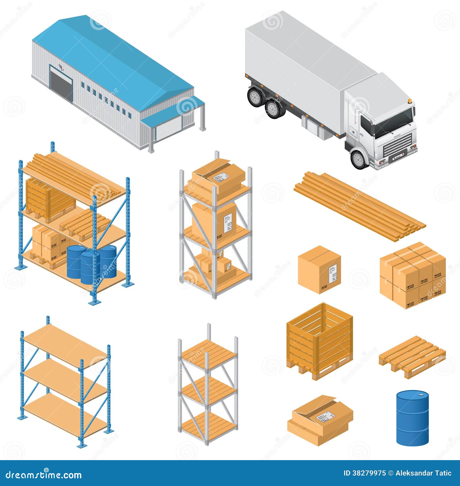 Warehouse Equipment Icons Royalty Free Stock Photo Image 38279975