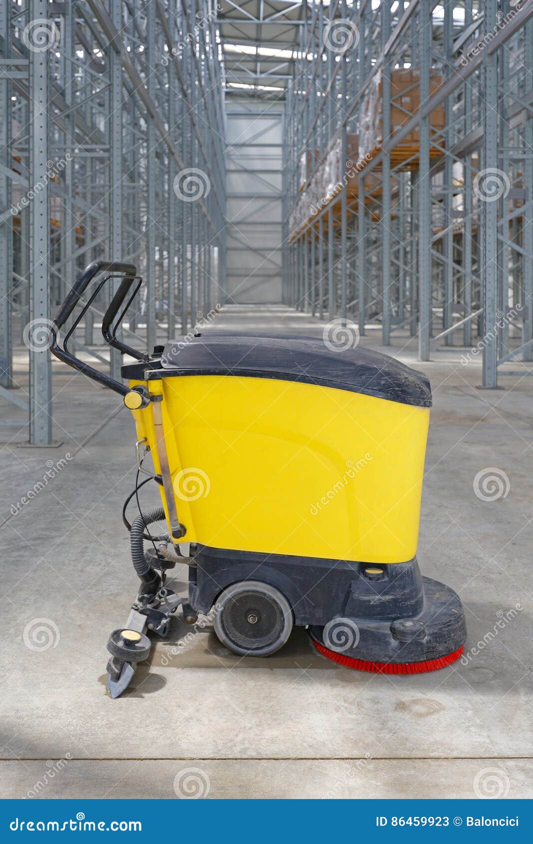 Warehouse Floor Cleaning stock image. Image of pressure 86459923