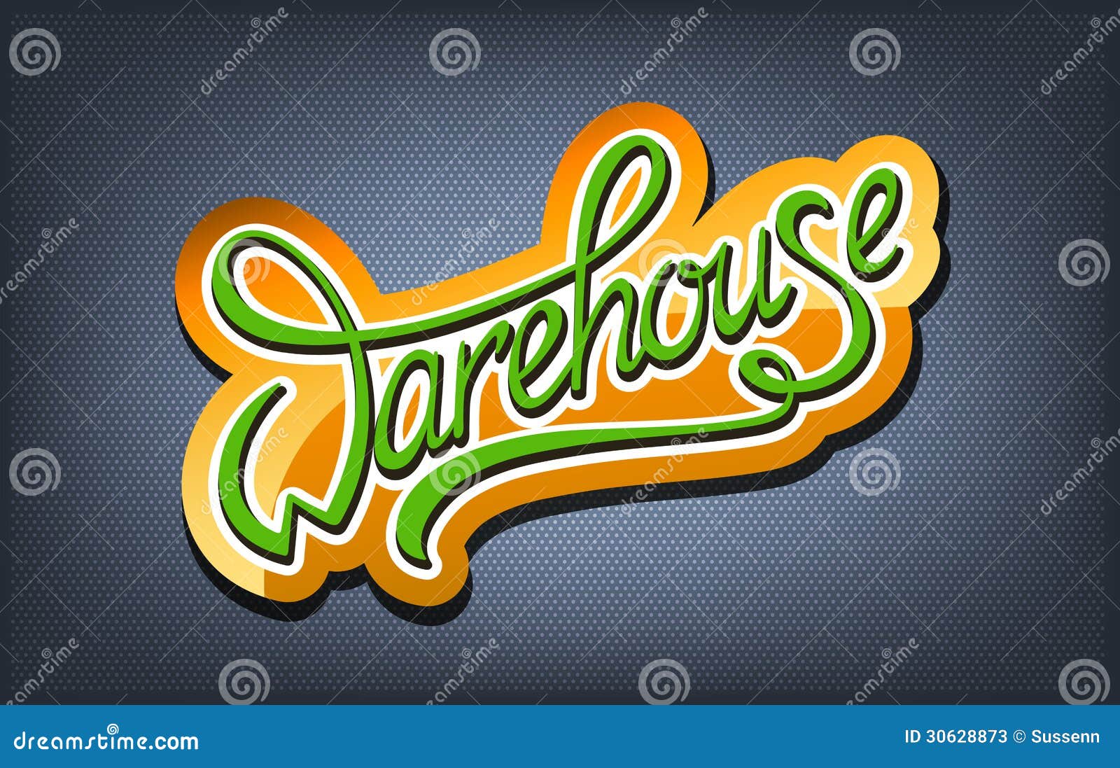 Warehouse Handwritten Logo Stock Photos - Image: 30628873