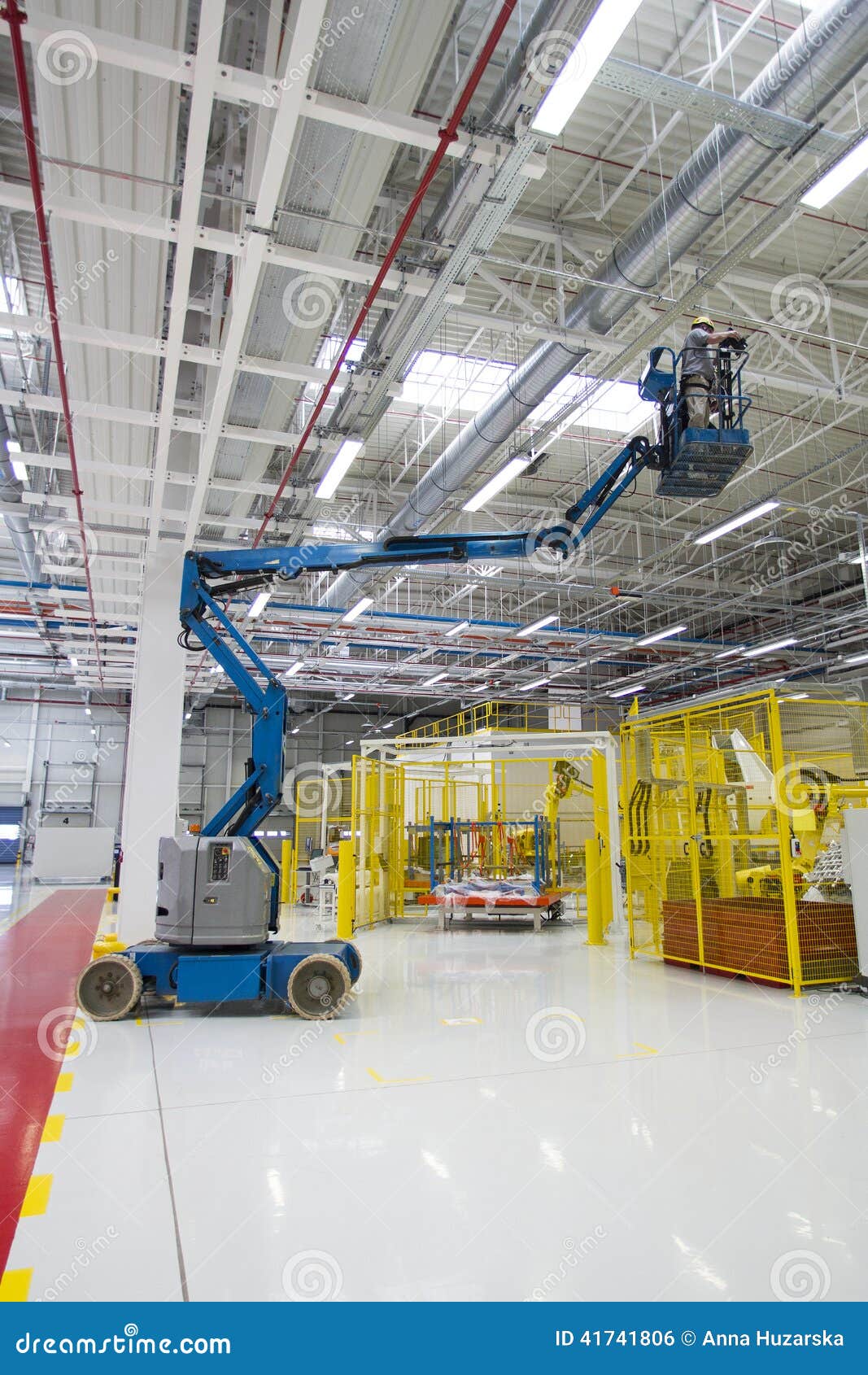 Warehouse hoist, lift stock photo. Image of forklift 41741806