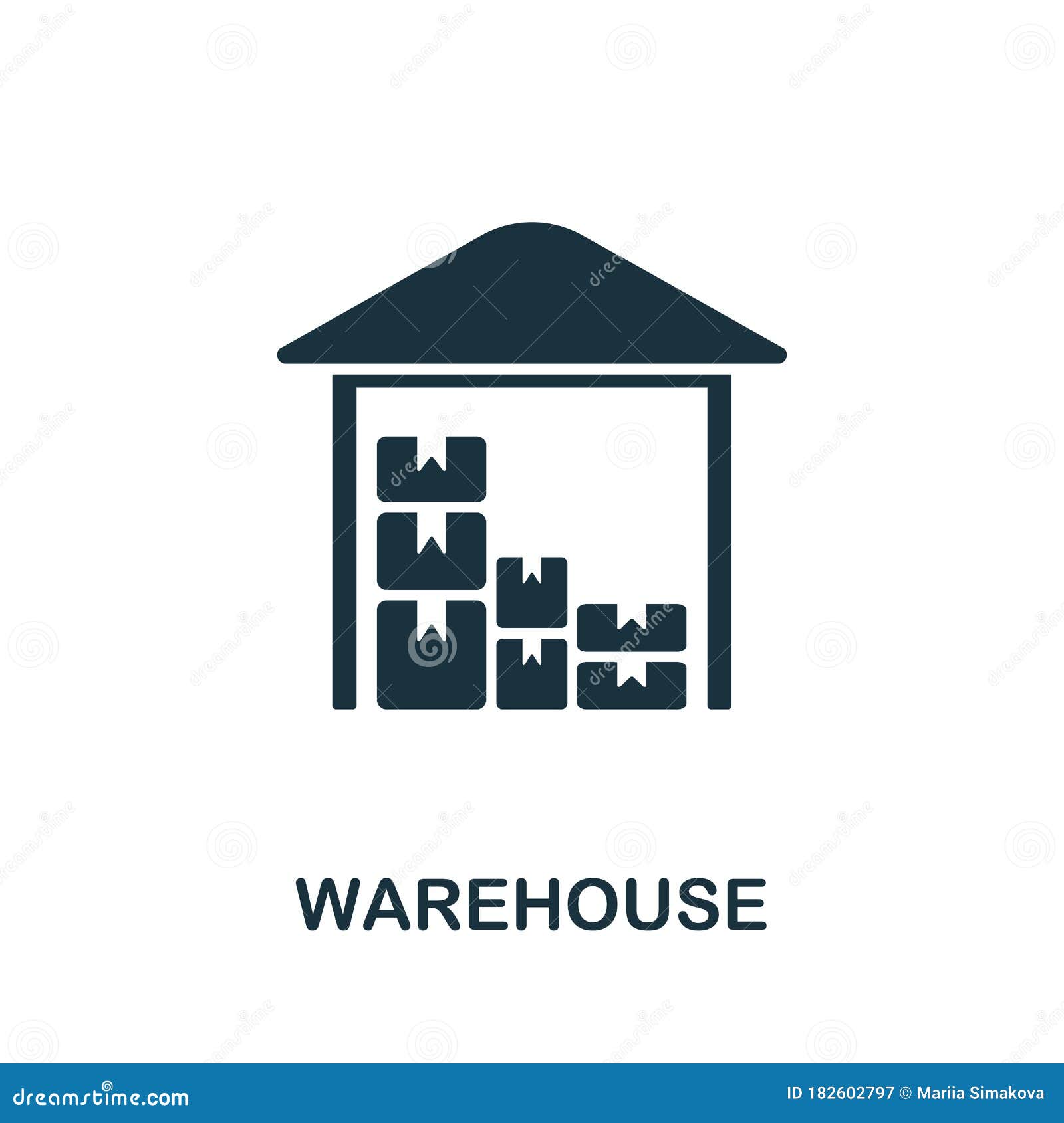 Warehouse Icon From Industrial Collection Simple Line Warehouse Icon For Templates Web Design And Infographics Stock Illustration Illustration Of Courier Ship