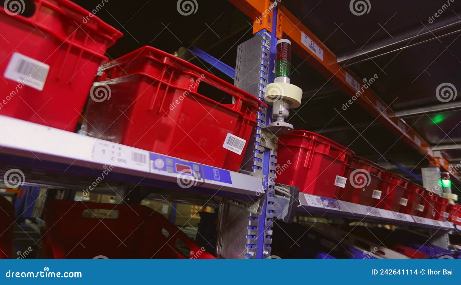 Warehouse Indicator. Multicolored Indicator in Stock. Pointer Stock