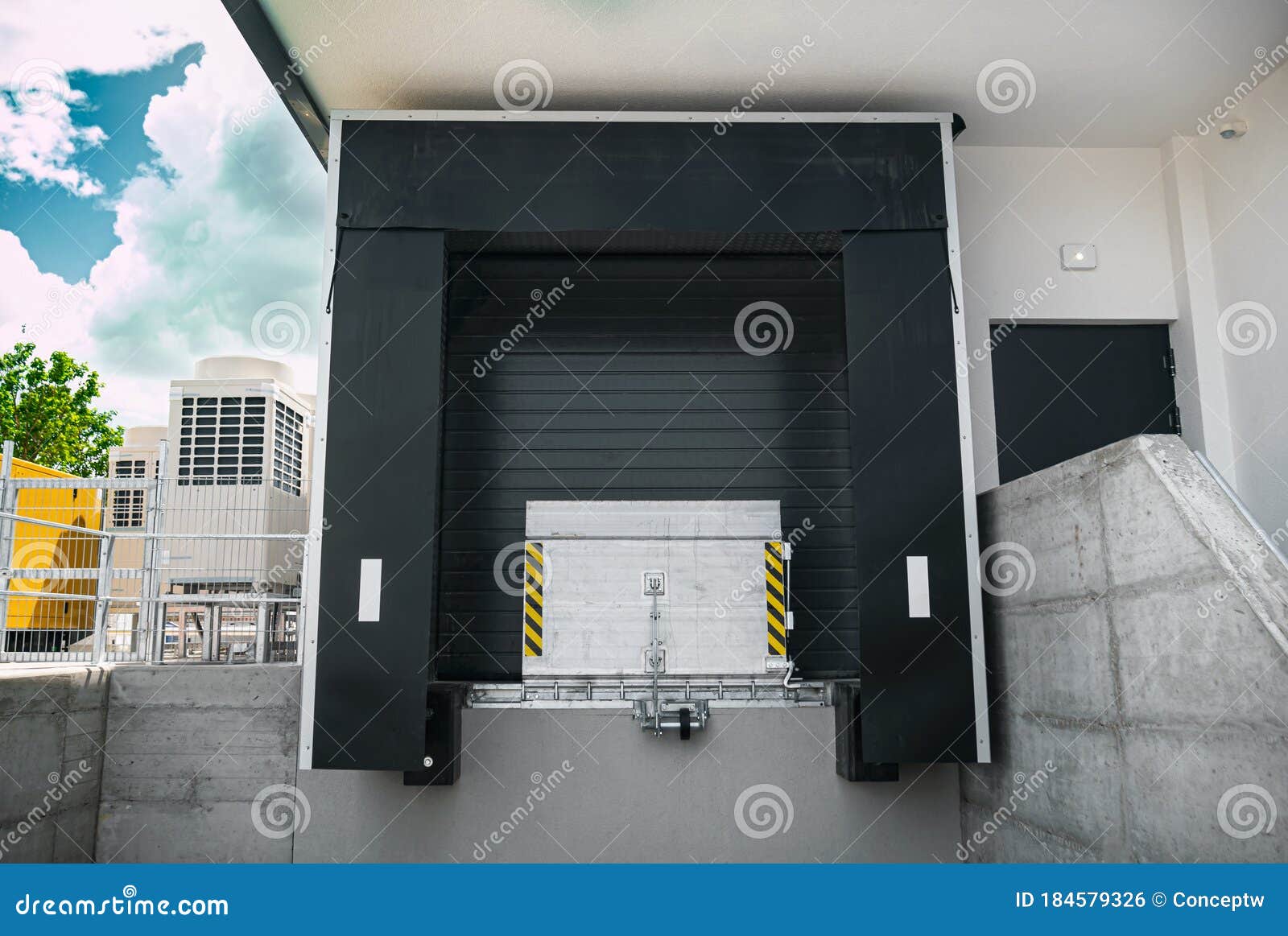 Warehouse Industrial Doors for Loading Stock Photo Image of business