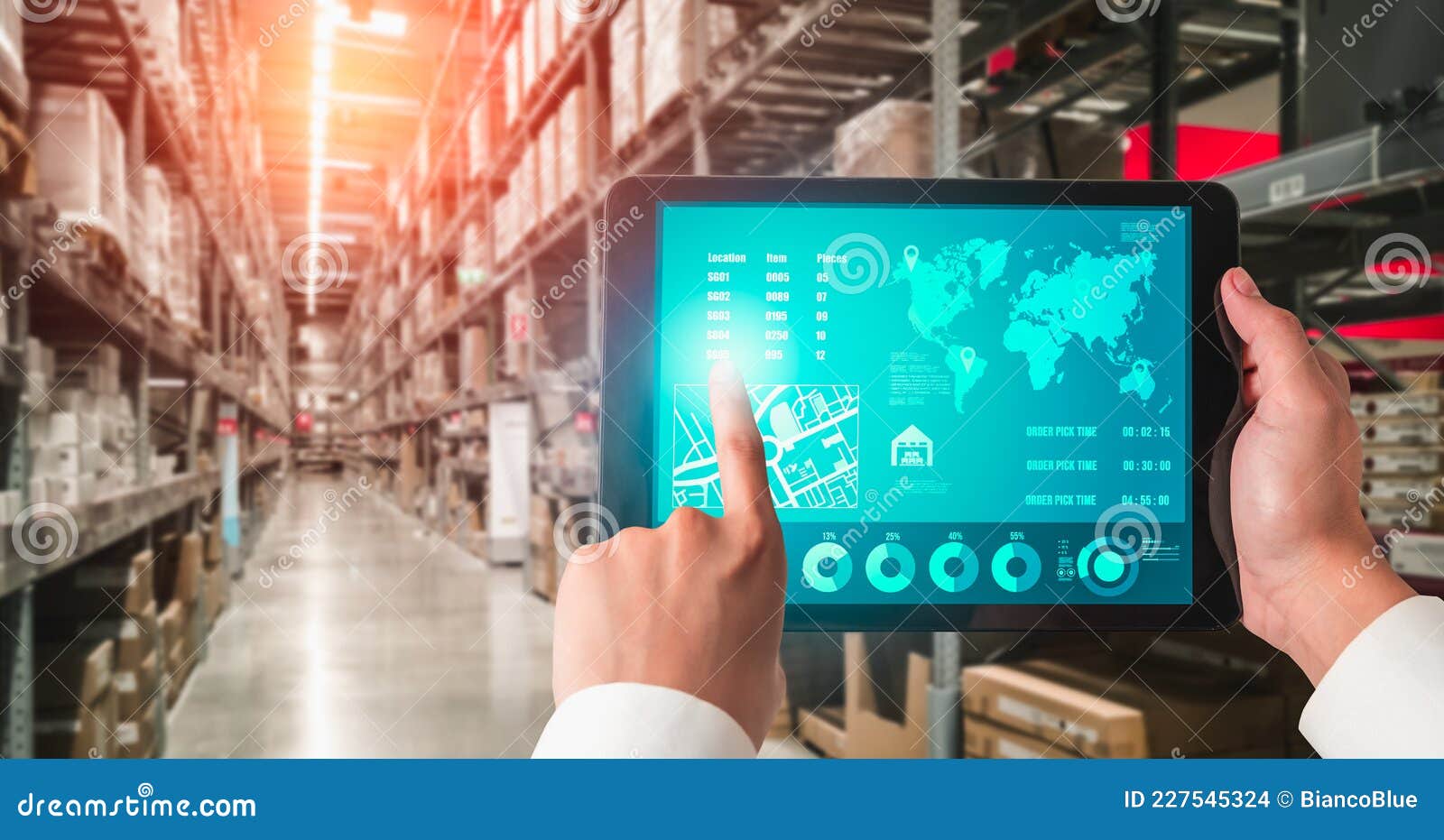 Warehouse Management Innovative Software in Computer for Real Time