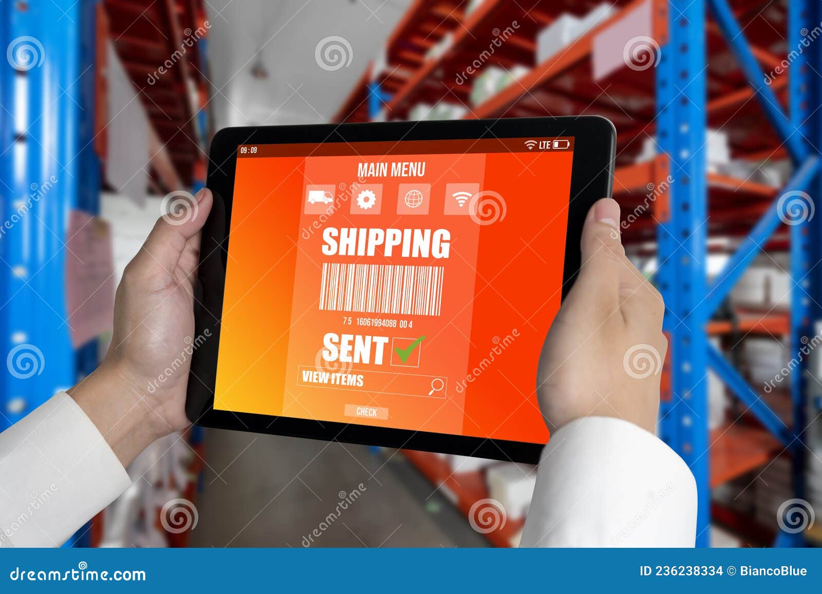 Warehouse Management Innovative Software in Computer for Real Time