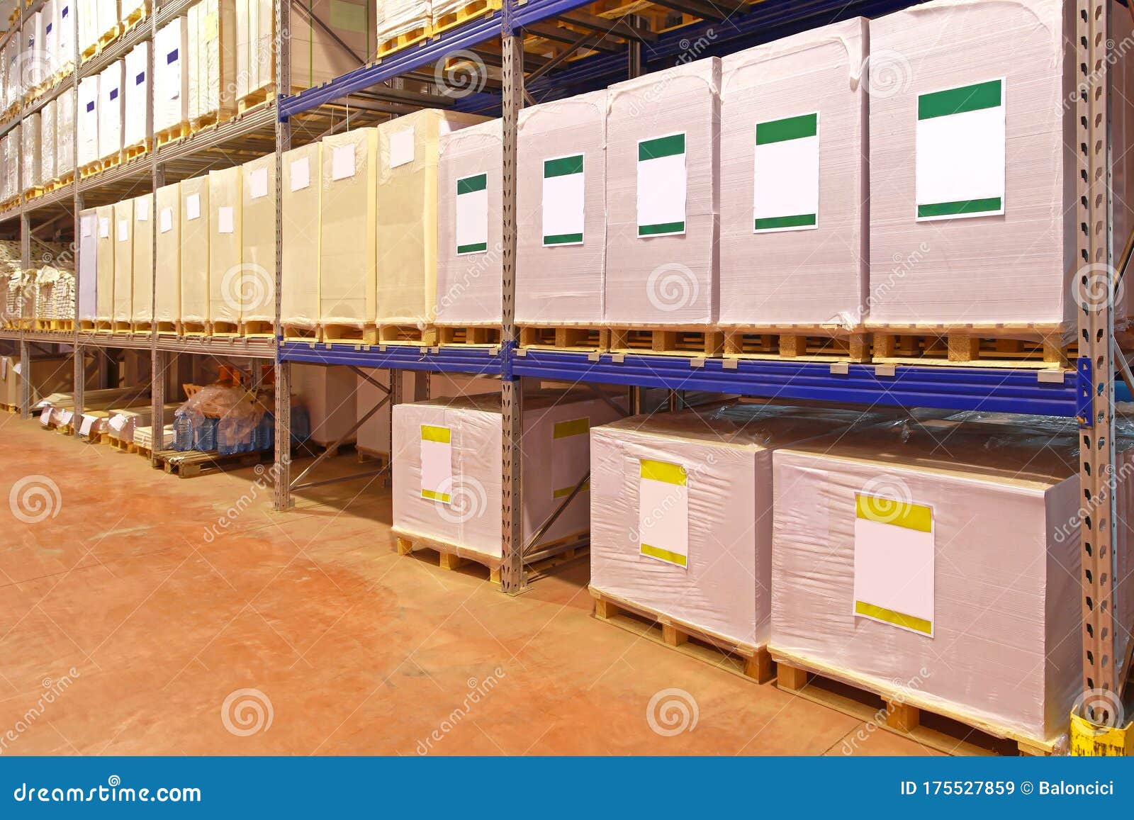 Warehouse Paper Shelf stock image. Image of rack, indoor 175527859