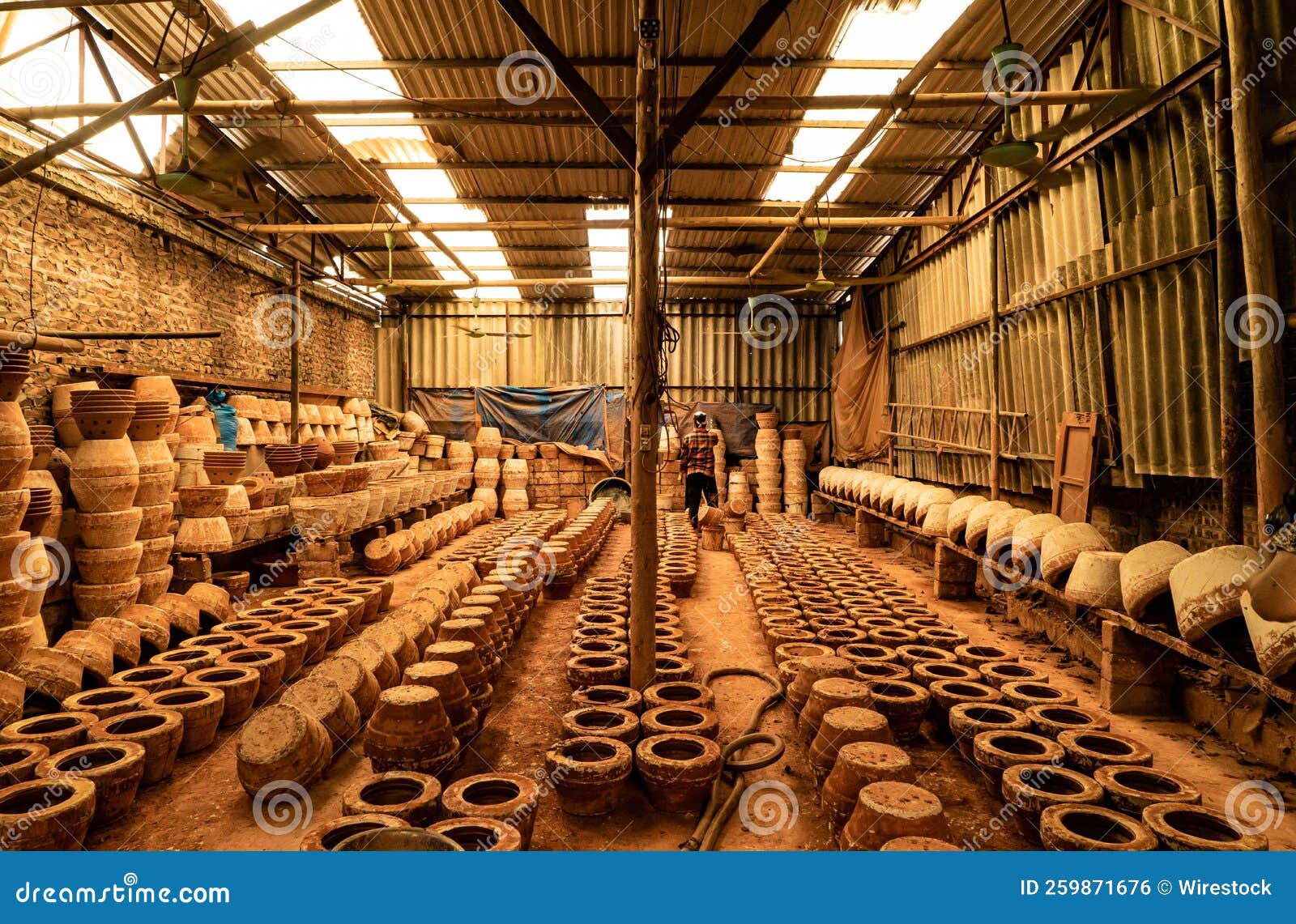 Warehouse of Pottery Products Stock Photo Image of pottery, warehouse