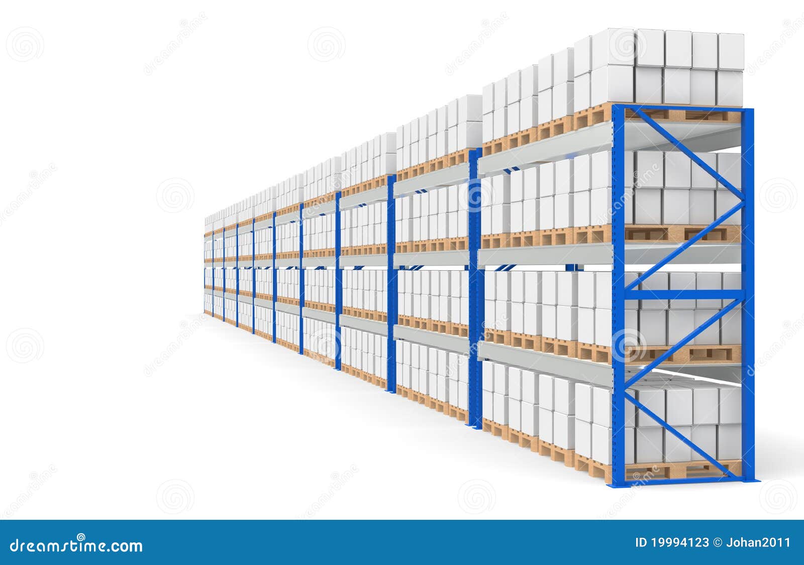 Warehouse Shelves, Side View. Stock Illustration Illustration of rack