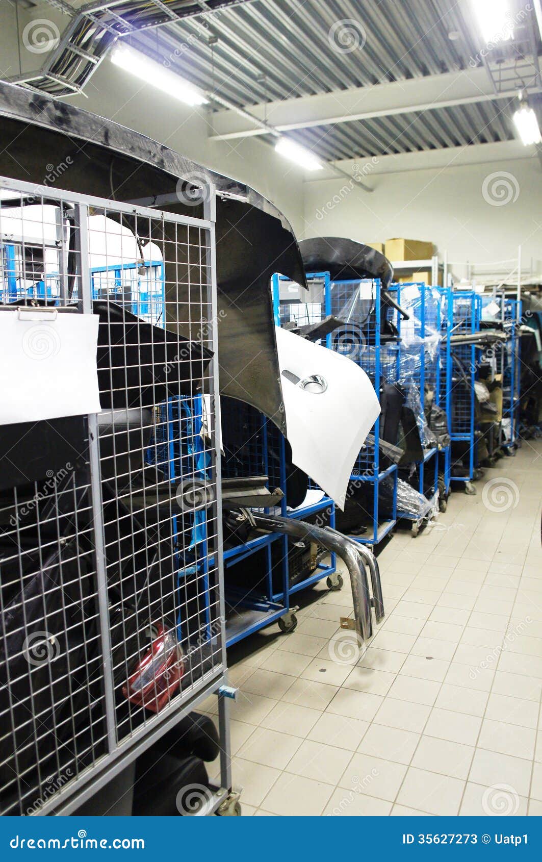 Warehouse of Spare Parts for Cars Stock Image Image of merchandise