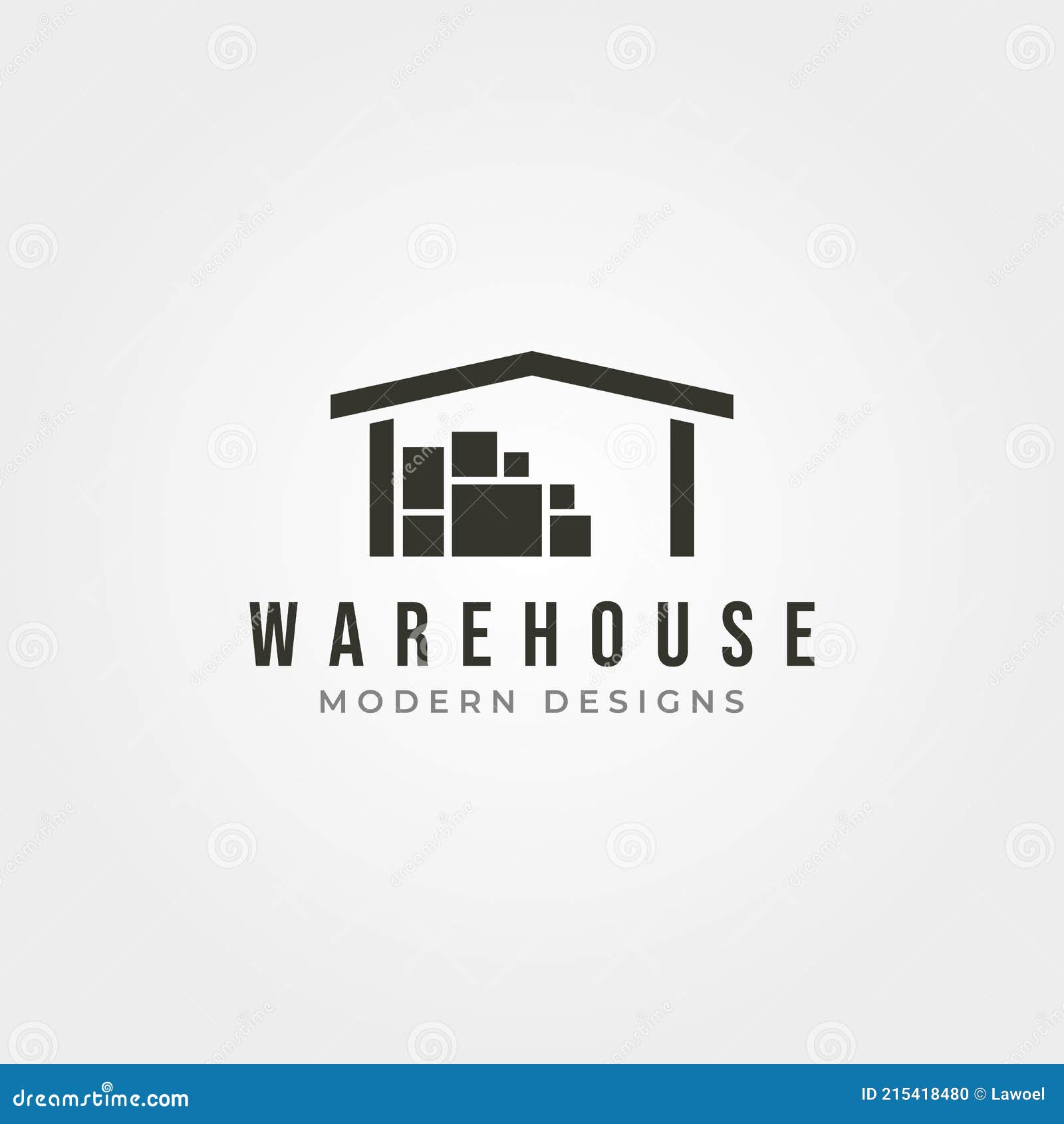 Warehouse Storage Logo Vector Vintage Illustration Design, Minimal Logo