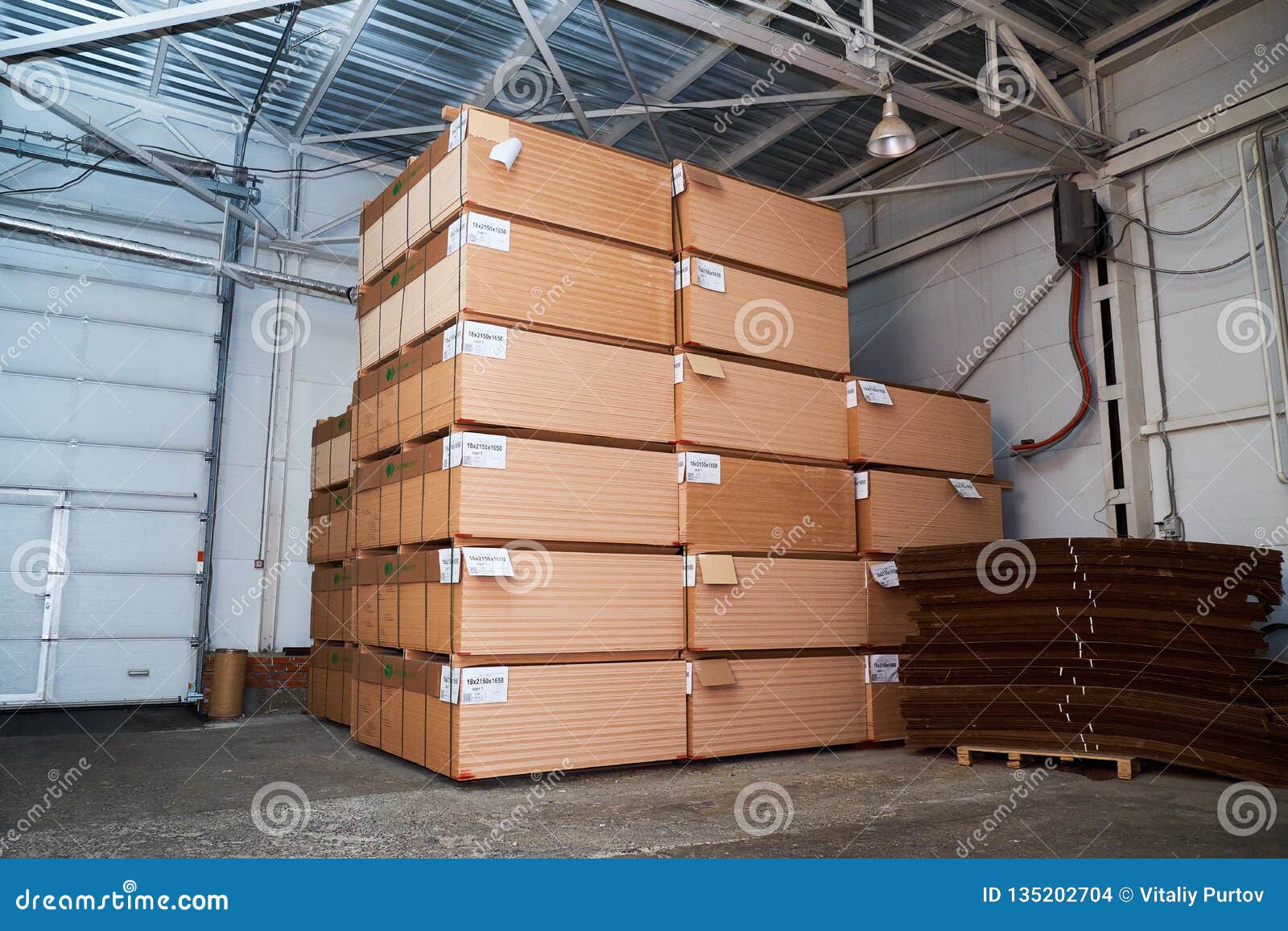 Warehouse With Wooden Blanks Parts Production Of Interior