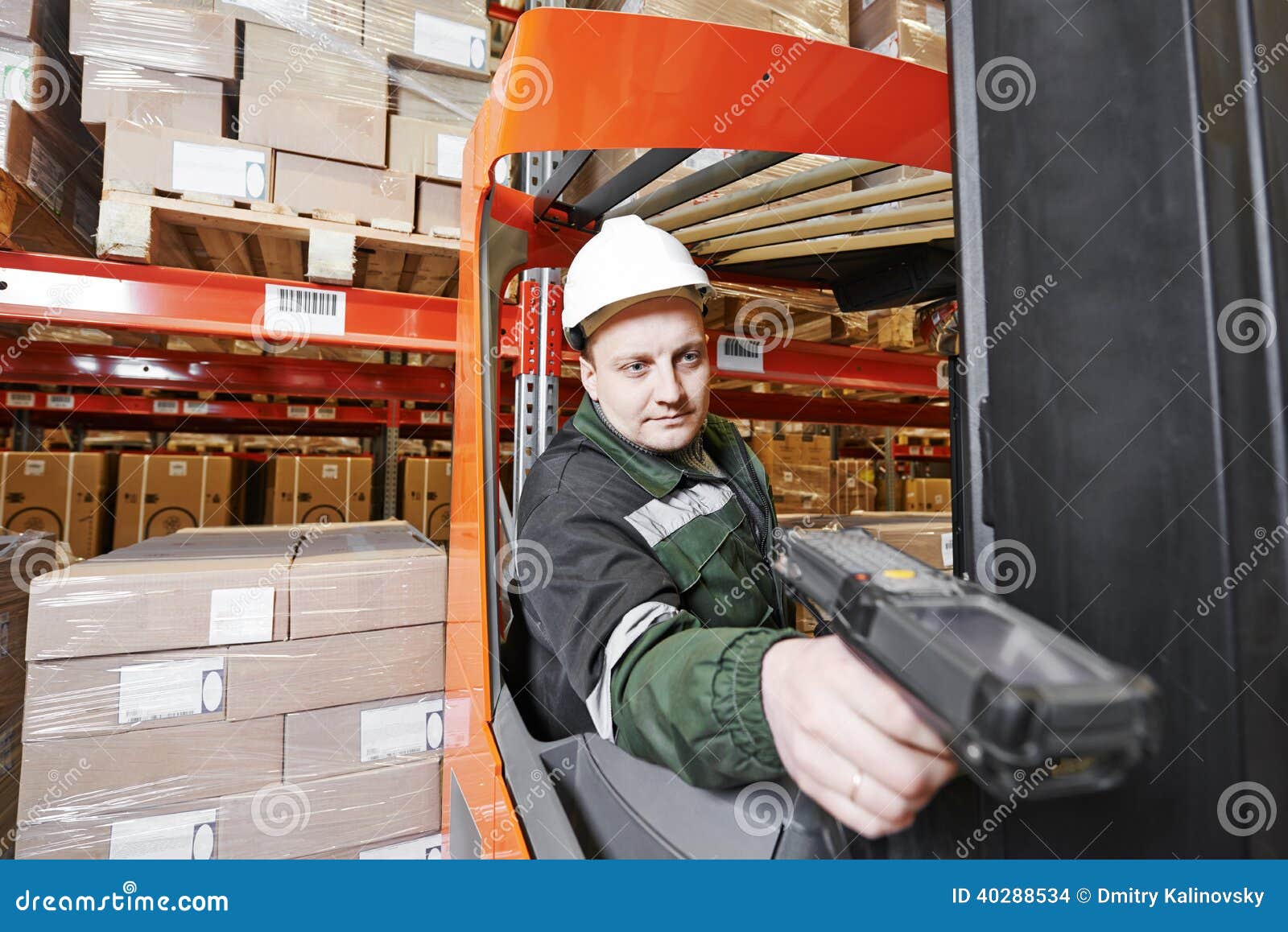 Warehouse Worker with Scanner Stock Photo Image of dispatch