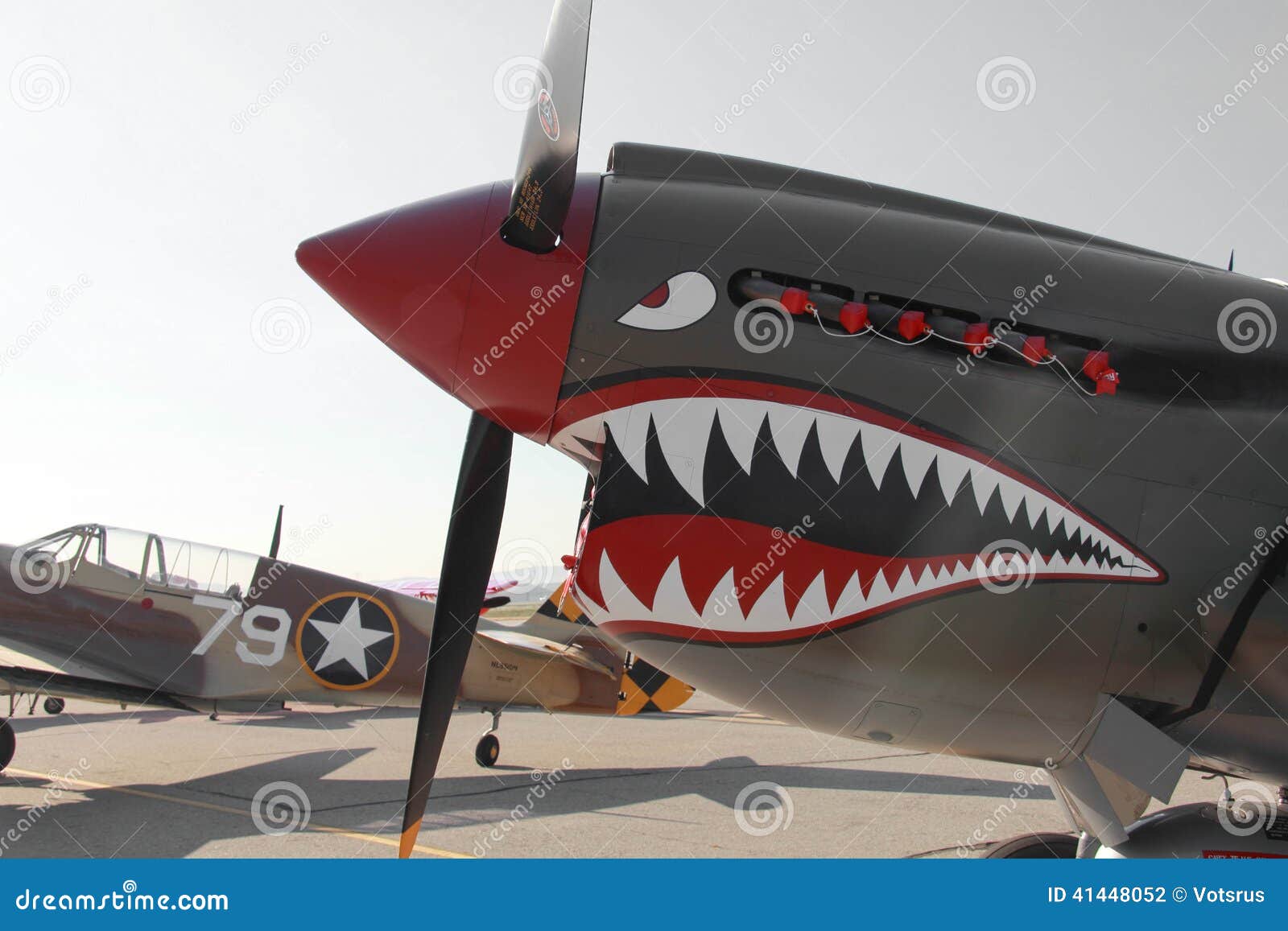 Warhawk för 40 p. P-40 Warhawk med hajtänder