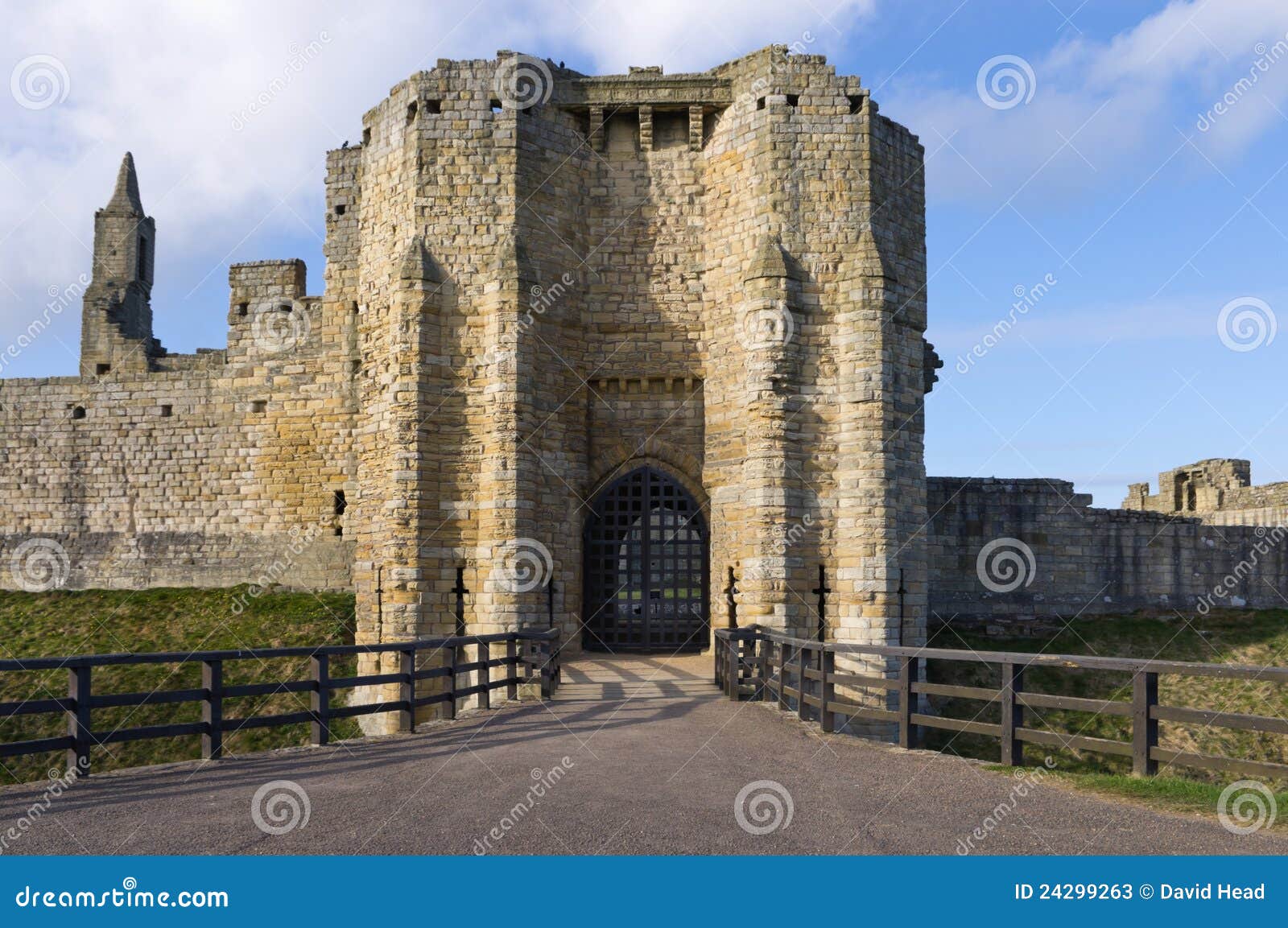 Warkworth Castle Gate House Stock Image Image of medieval, tourism