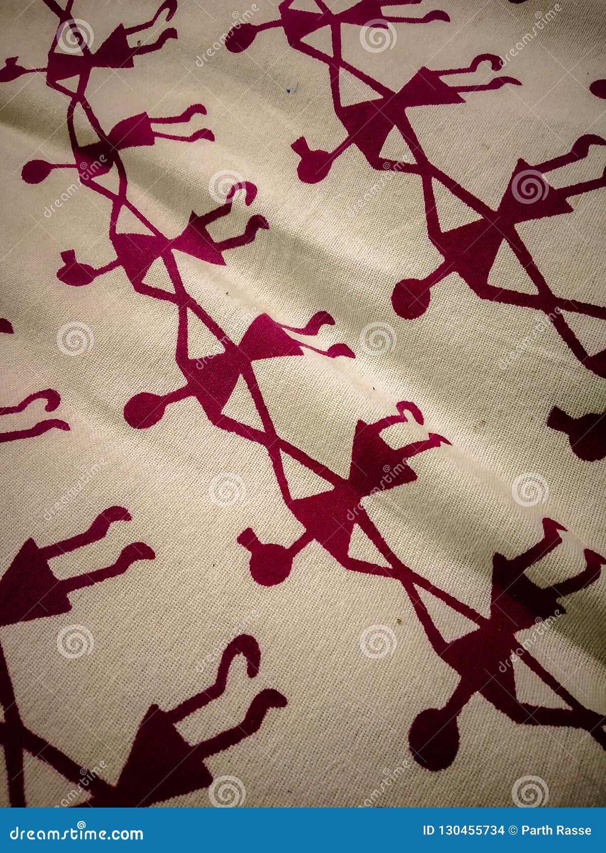 A Warli Painting Texture N White Background Stock Photo - Image of border,  figures: 130455734