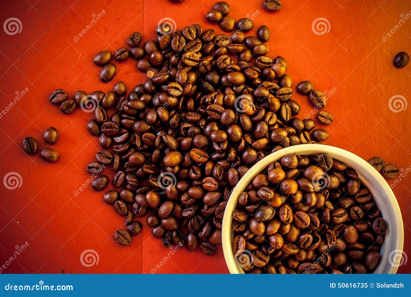 Warm coffee beans stock image. Image of beans, roasted 50616735