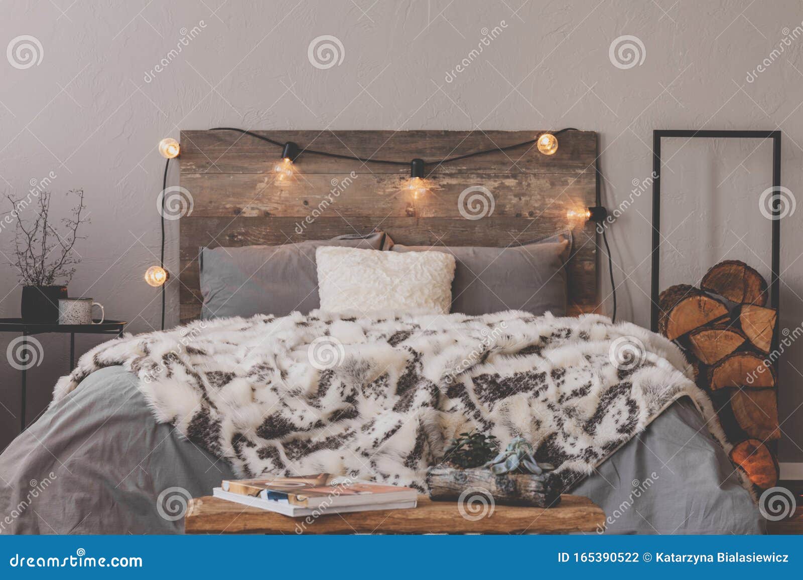 rustic headboard lights