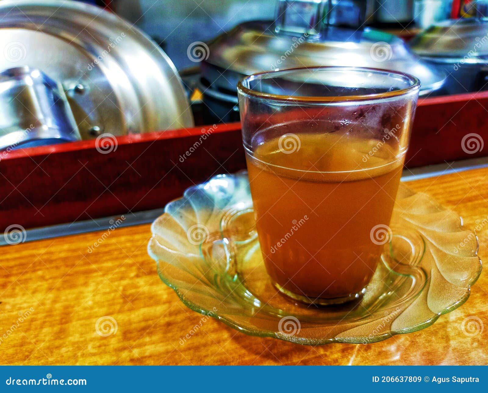 Warm Ginger Drink a Typical Indonesian Drink from Herbal Plants Stock