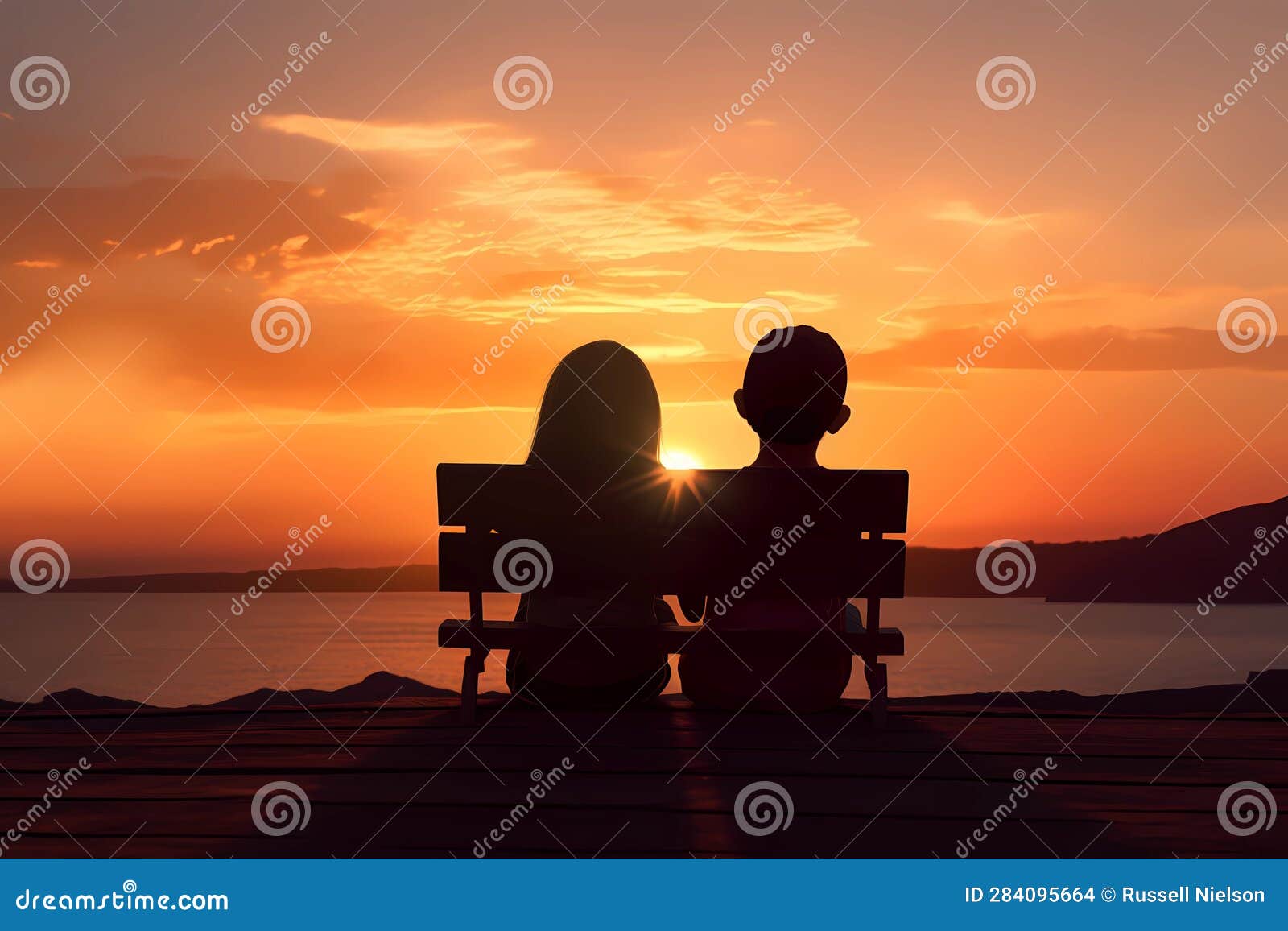 A Young Boy and Girl Embrace the Beauty of Togetherness, in the Warm