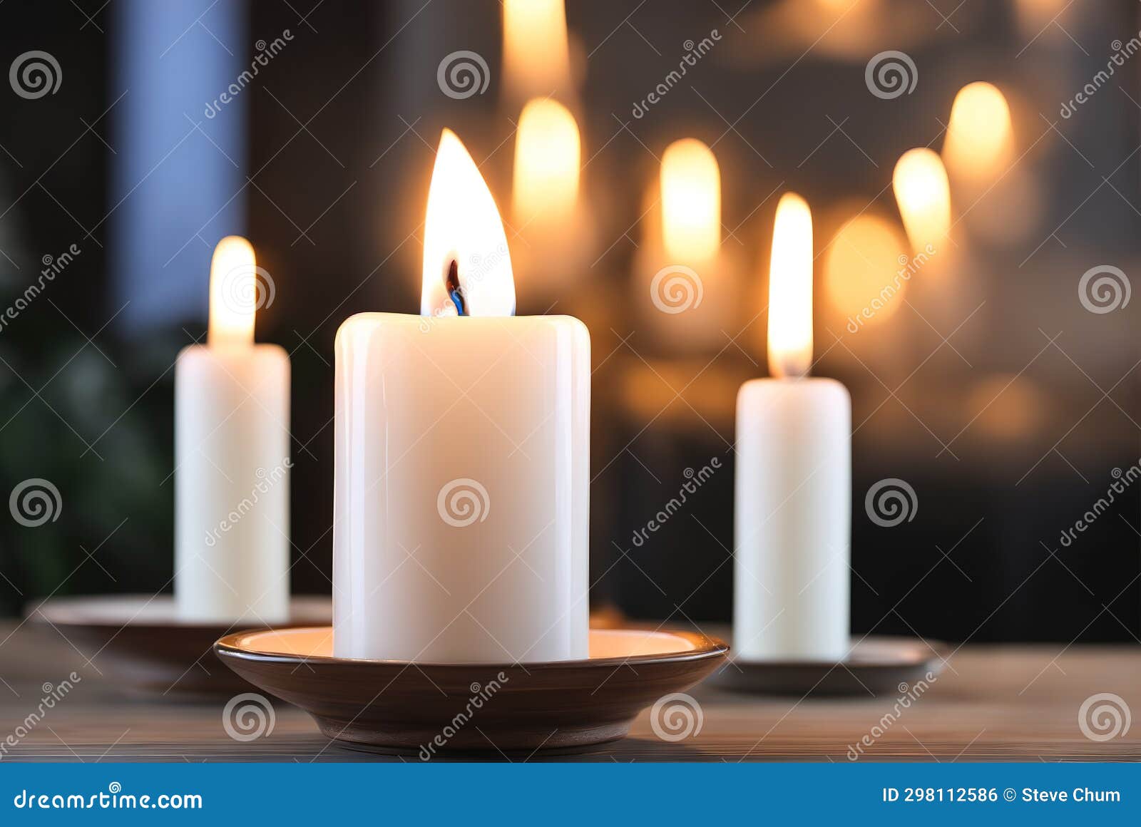Warm Home Interior Scented Candles Stock Photo Image of light, flame