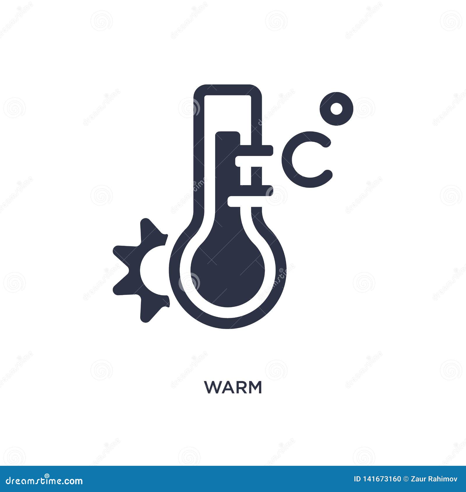 Warm Icon on White Background. Simple Element Illustration from Weather ...