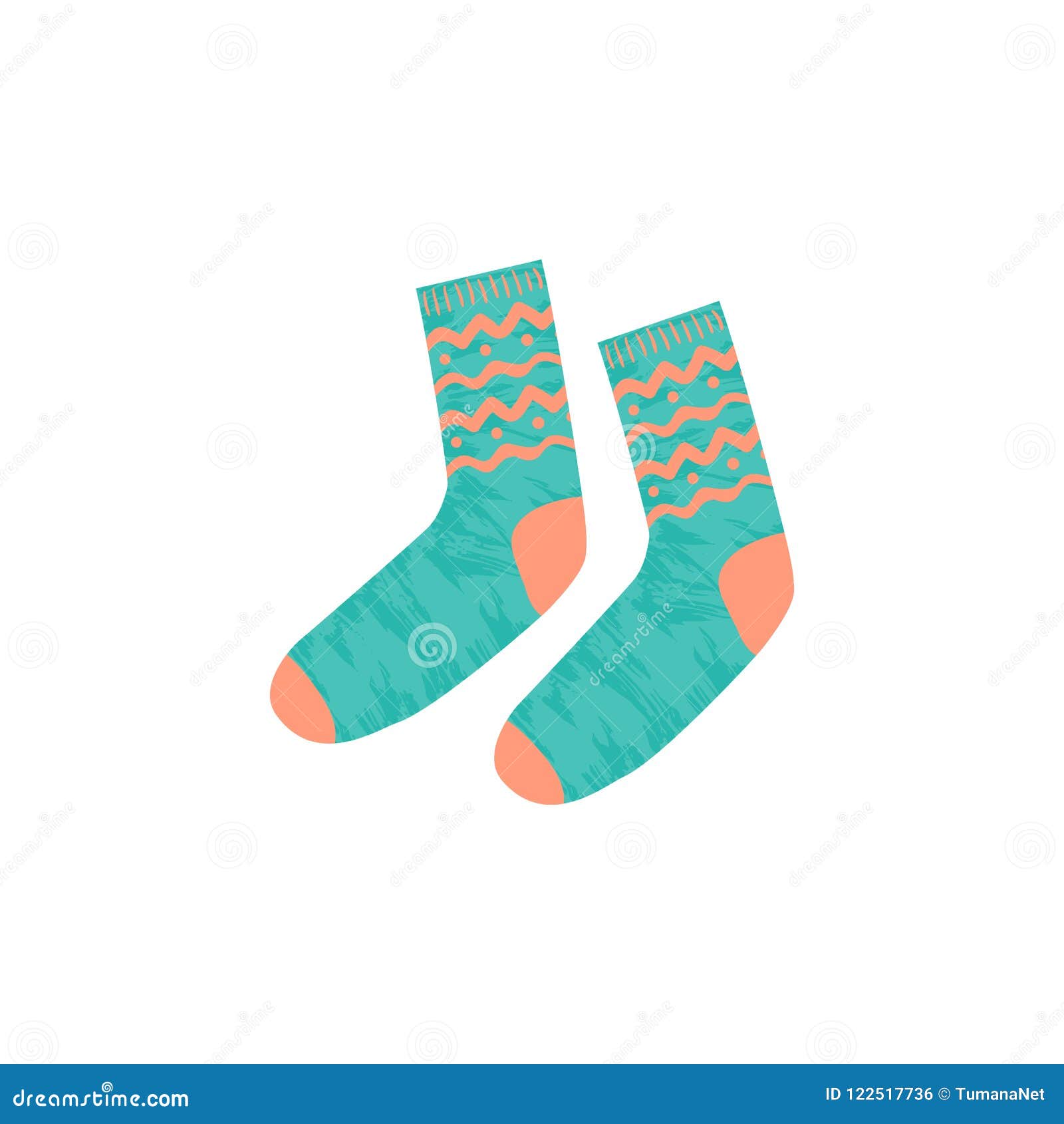 Warm Knitted Winter or Autumn Socks. Cozy Seasonal Clothes. Icon ...